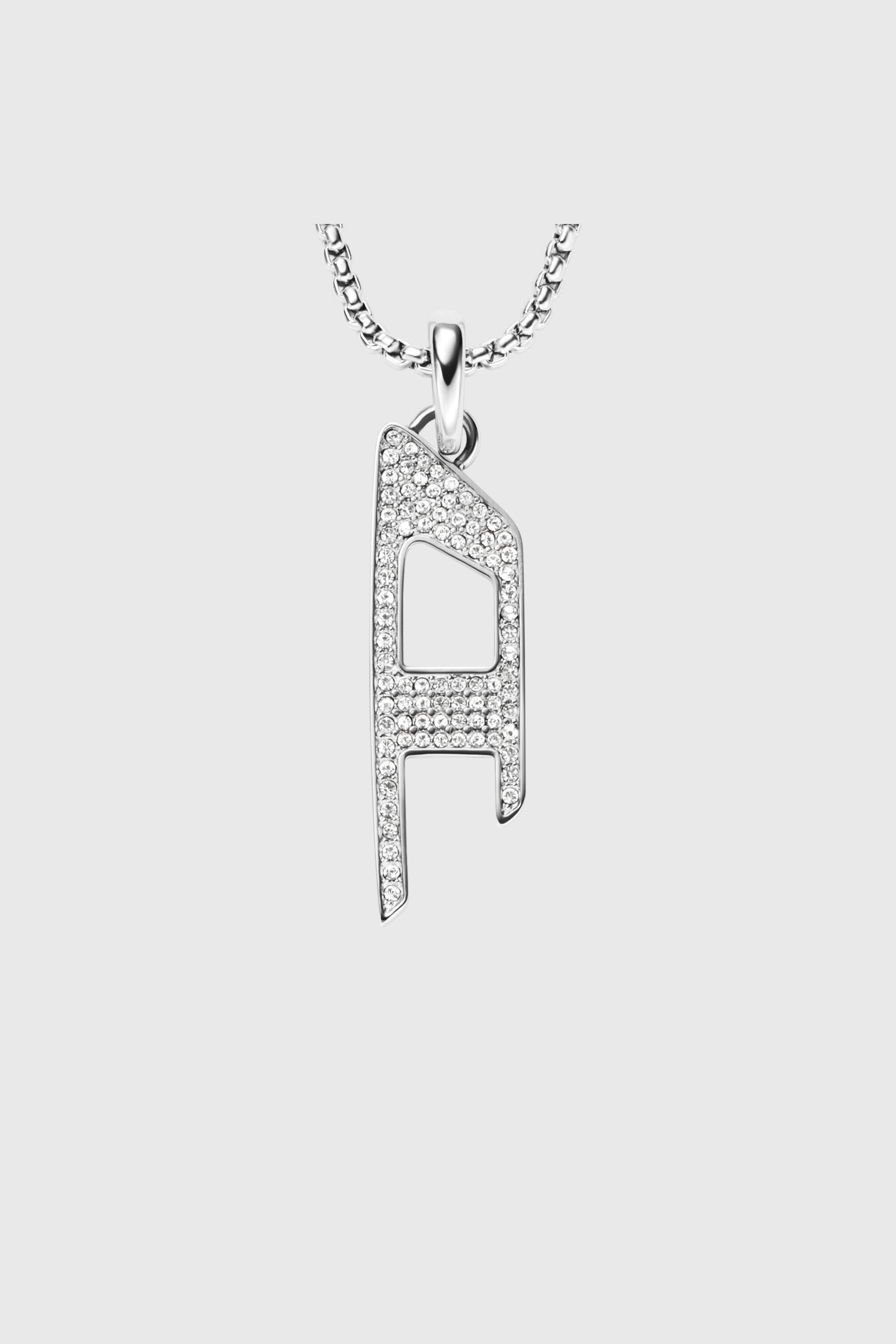 Diesel - DX1624040 JEWELLERY, Unisex's Stainless steel glitz pendant necklace in Silver - 2