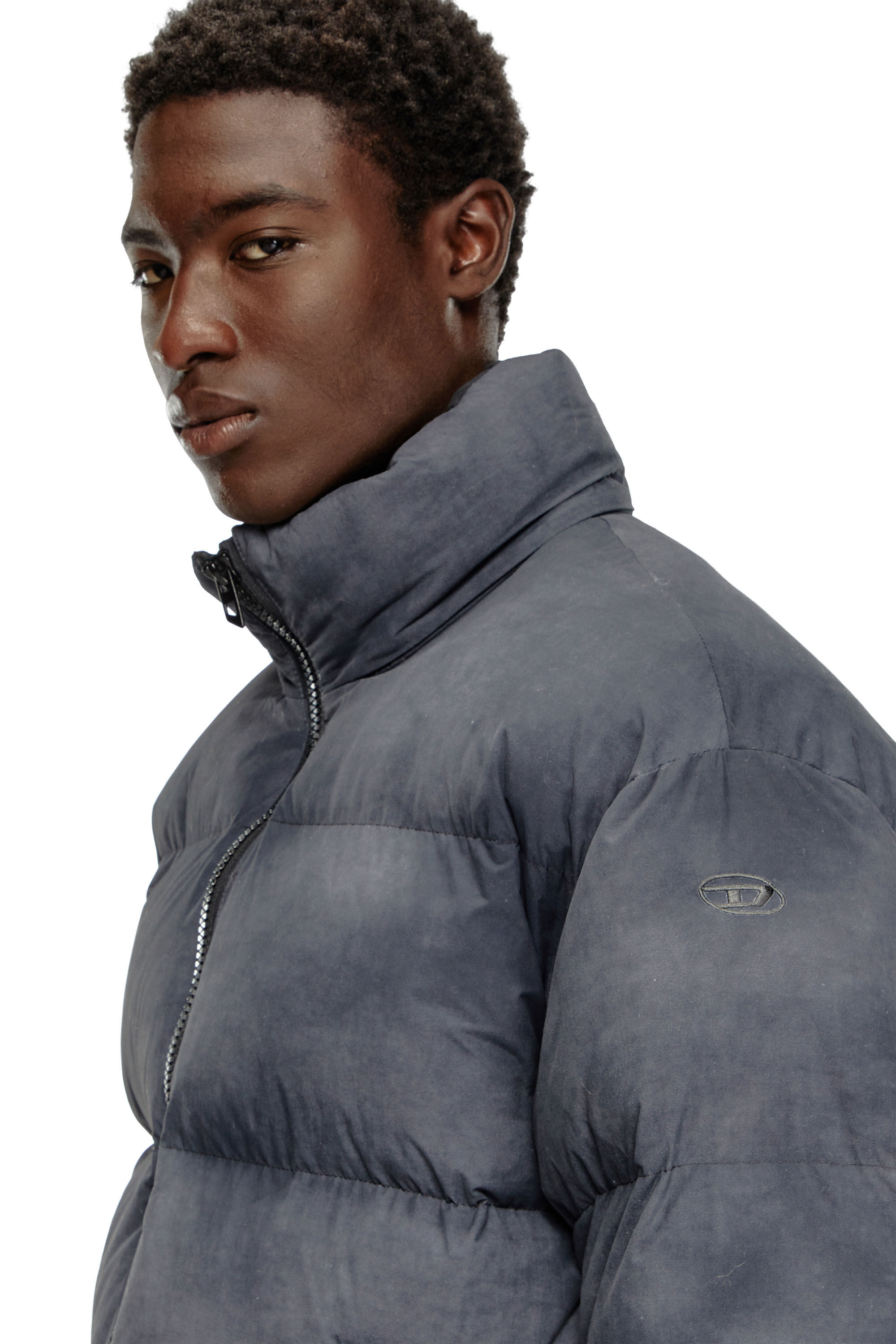 Grey longline puffer jacket online