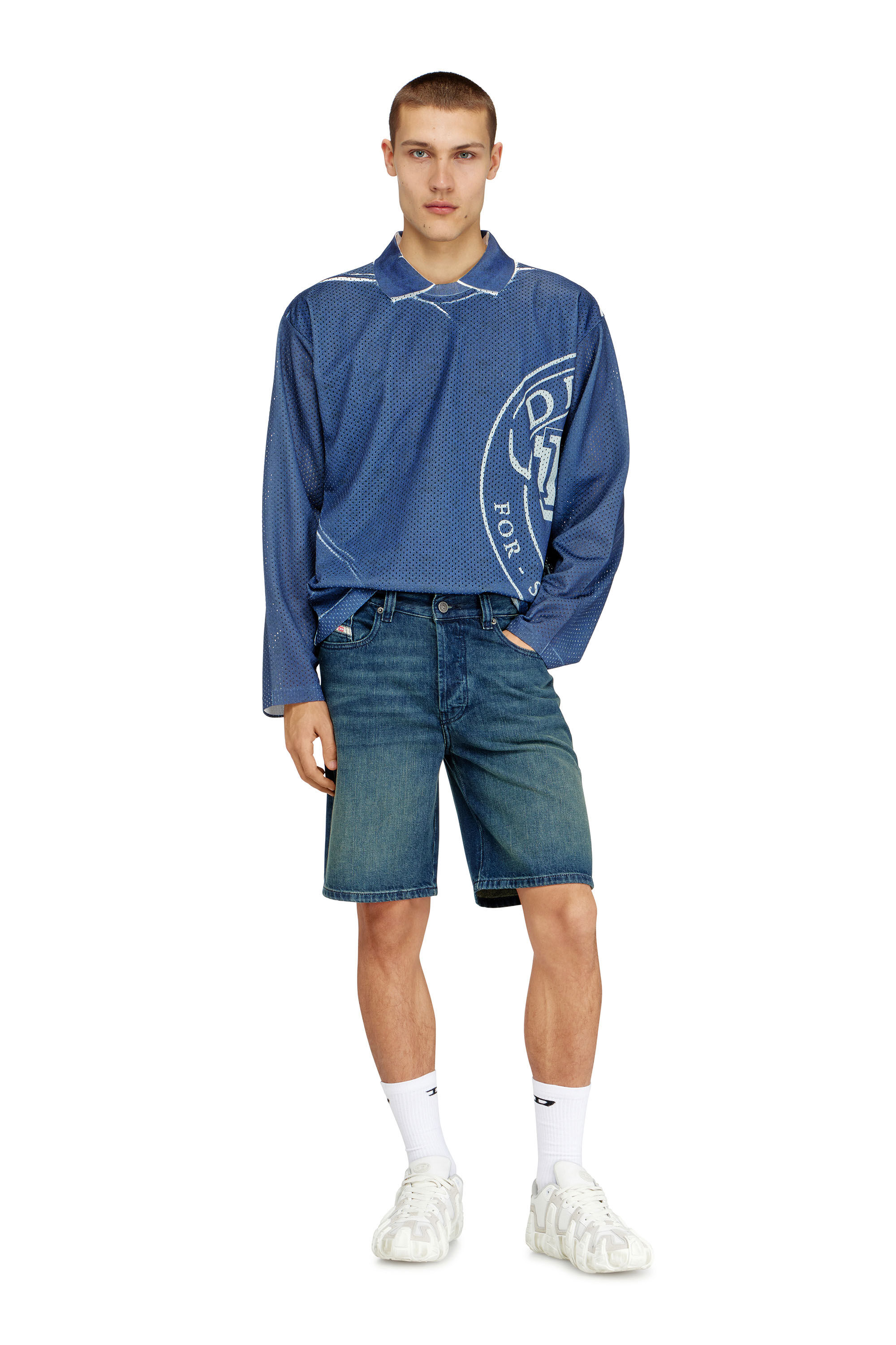 Diesel - REGULAR-SHORT, Man's Denim shorts with a clean look in Blue - 1