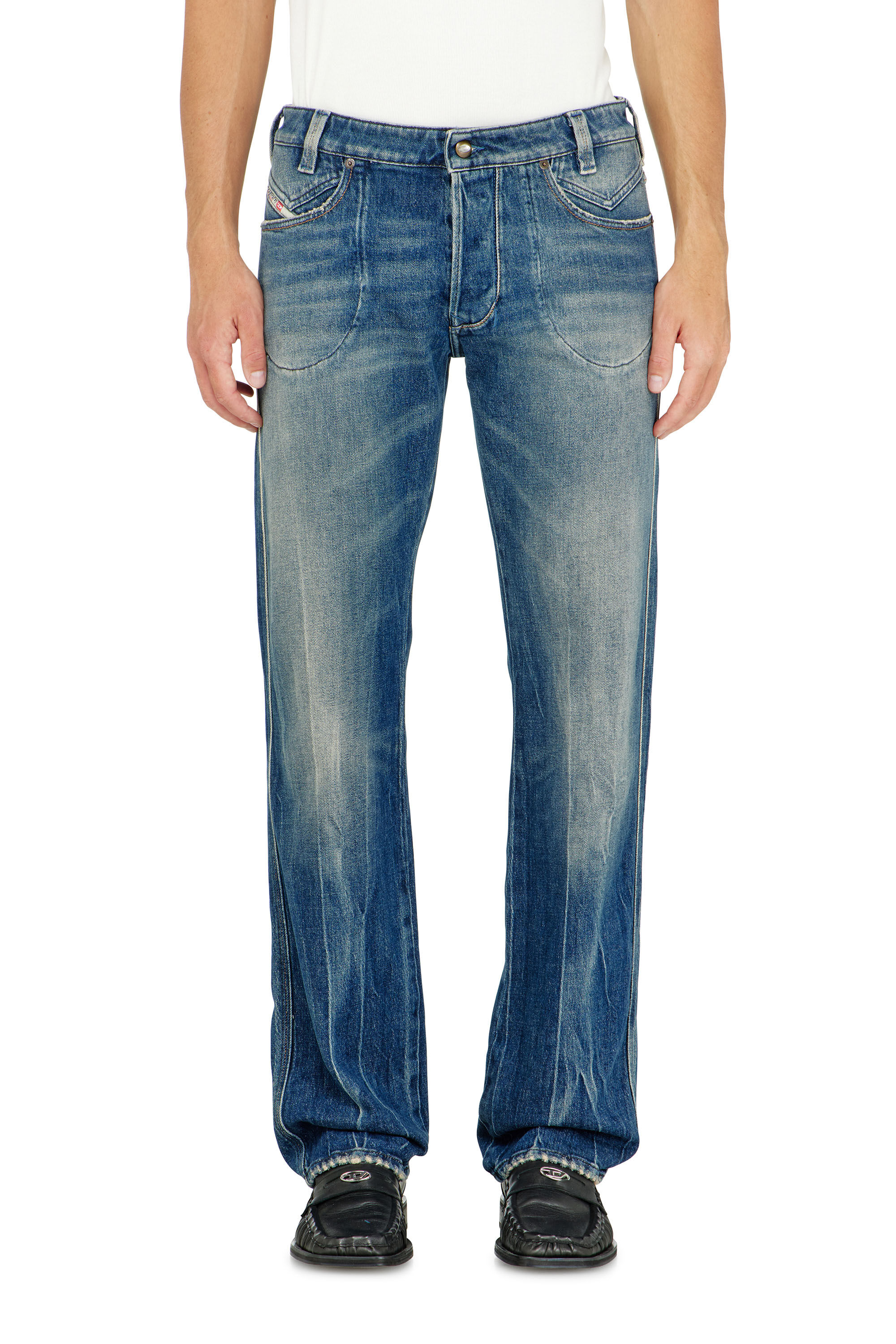 Diesel - Man's Regular Jeans 1985 Larkee 09Q27, Medium blue - 4