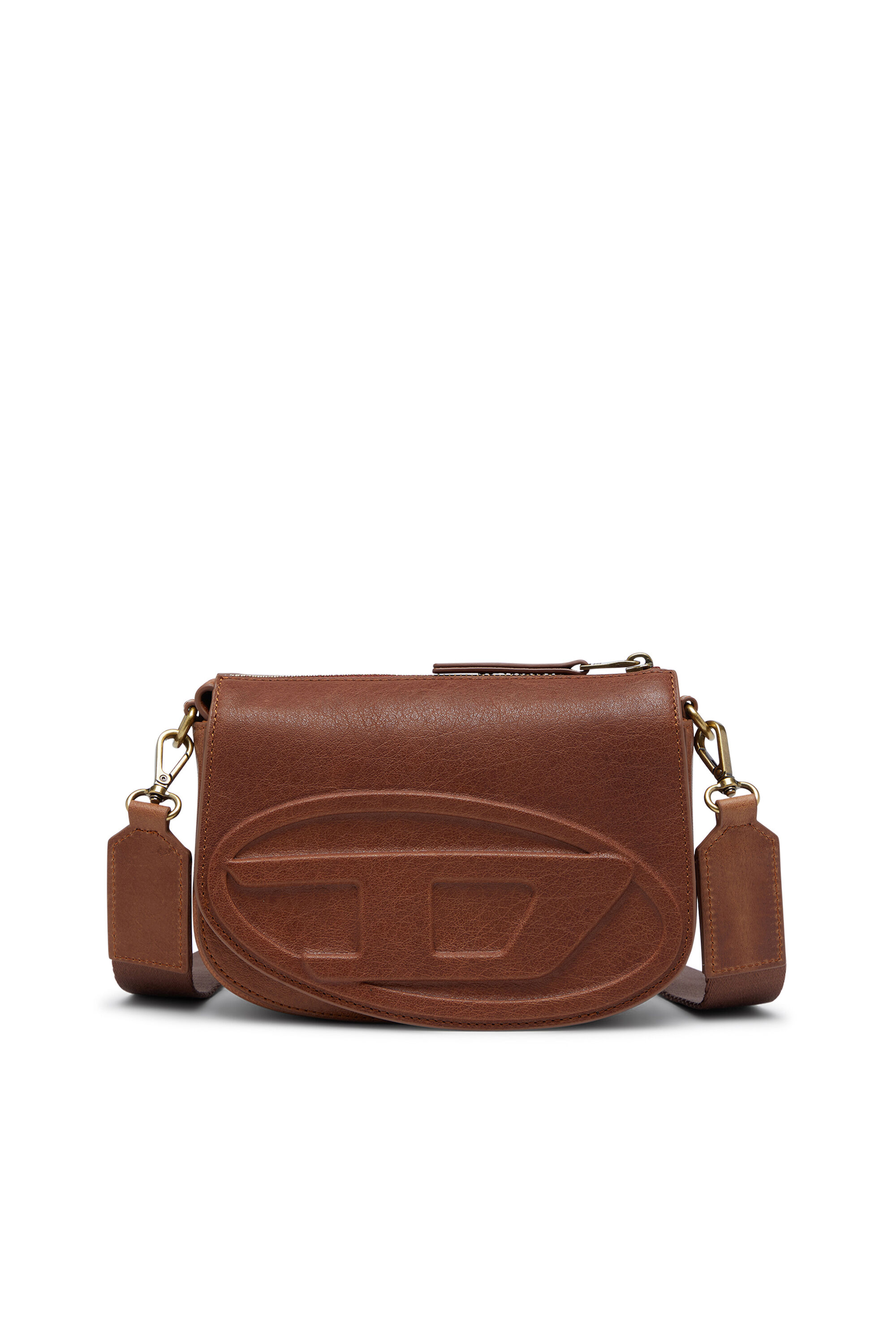 Diesel - 1DR CAMERA BAG, Unisex's 1DR-Camera bag in pull-up leather in Brown - 1