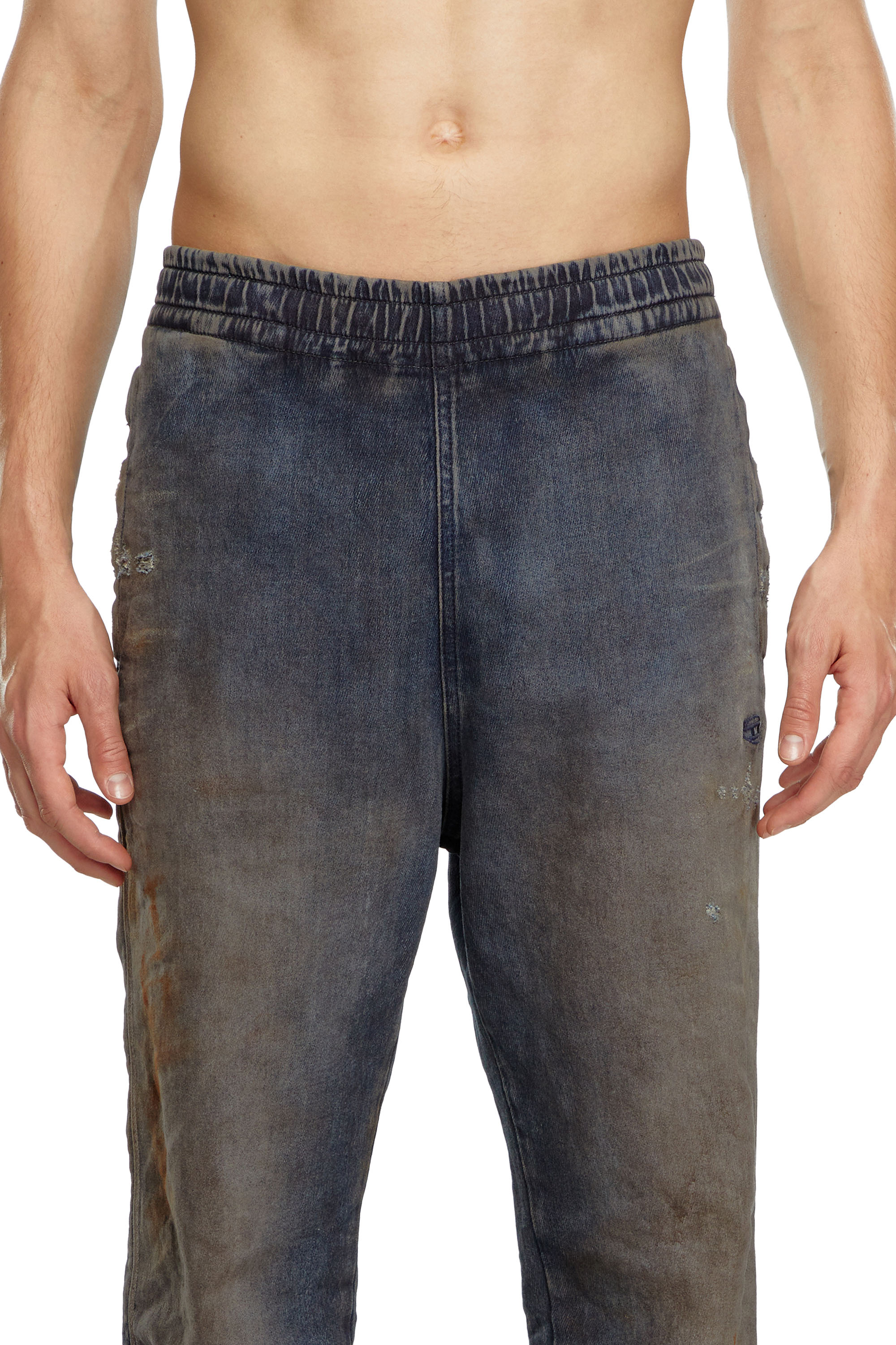 Diesel - Man's Slim D-Labb Track denim 068LV, Dark Blue - 5