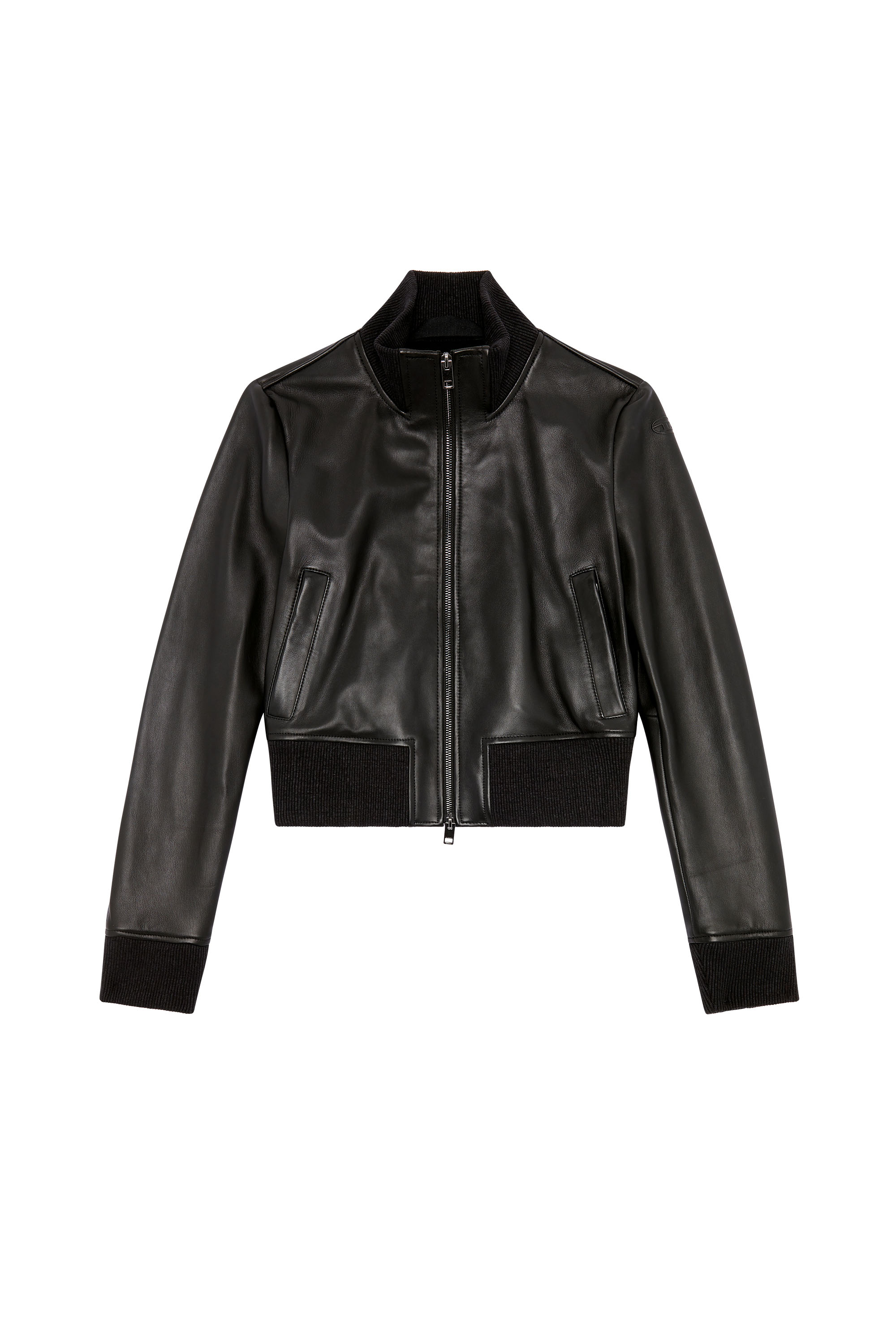 L-HUNG, Black Diesel - L-HUNG, Woman's Bomber jacket in waxed leather in Black - 2