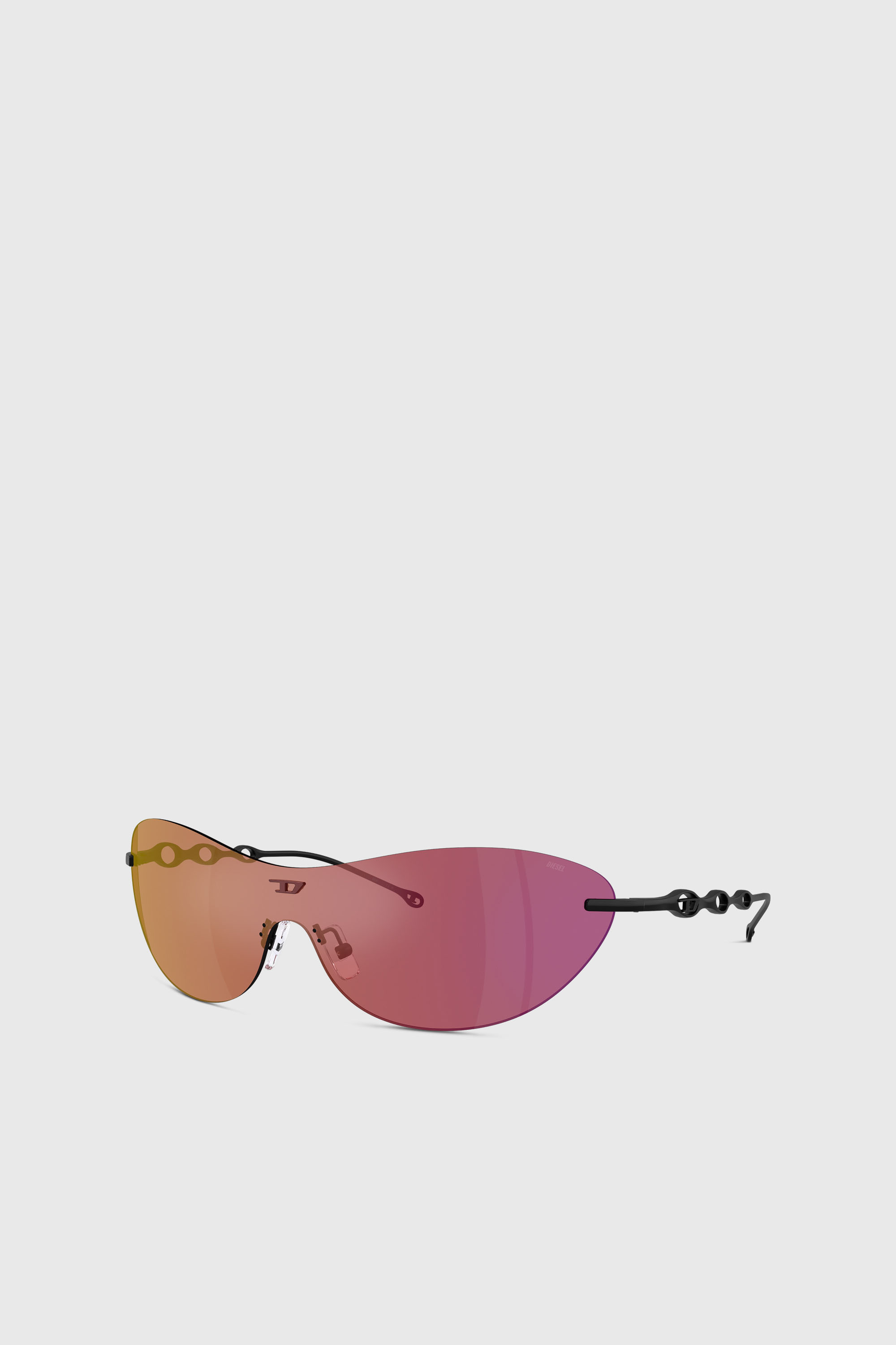 Diesel - 0DL1006 SIZE 35, Unisex's Iconic oval sunglasses in Dark Violet - 1