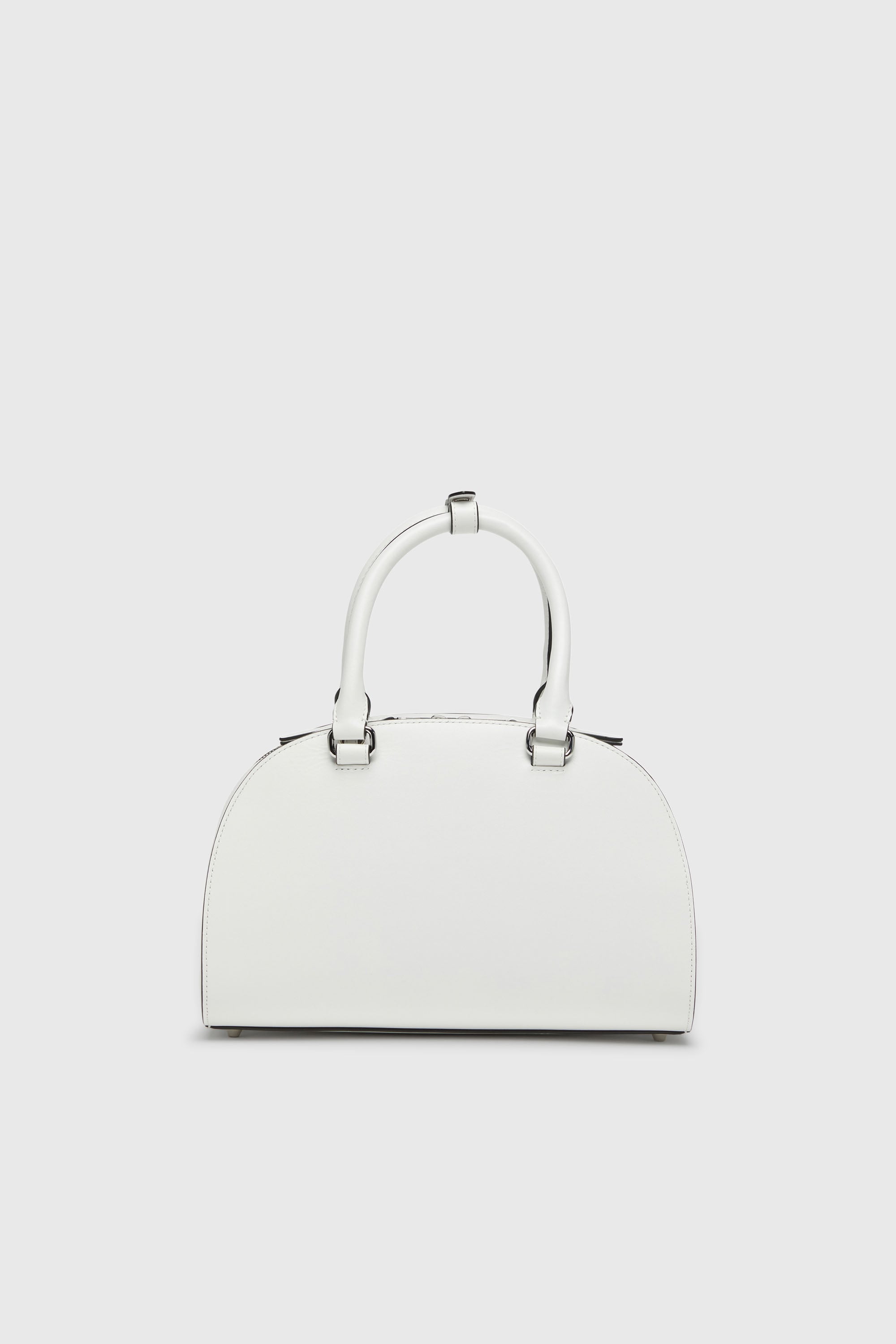 Diesel - 1DR DOME TOP HANDLE, Woman's 1DR Dome-Leather bowling bag in White - 2