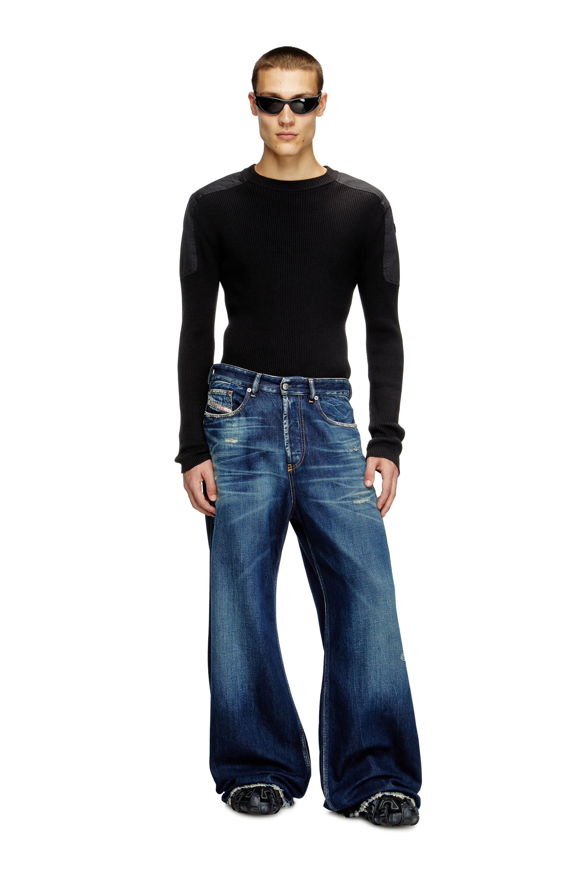 Diesel - Man's Relaxed Jeans D-Rise 09M06, Dark Blue - 1