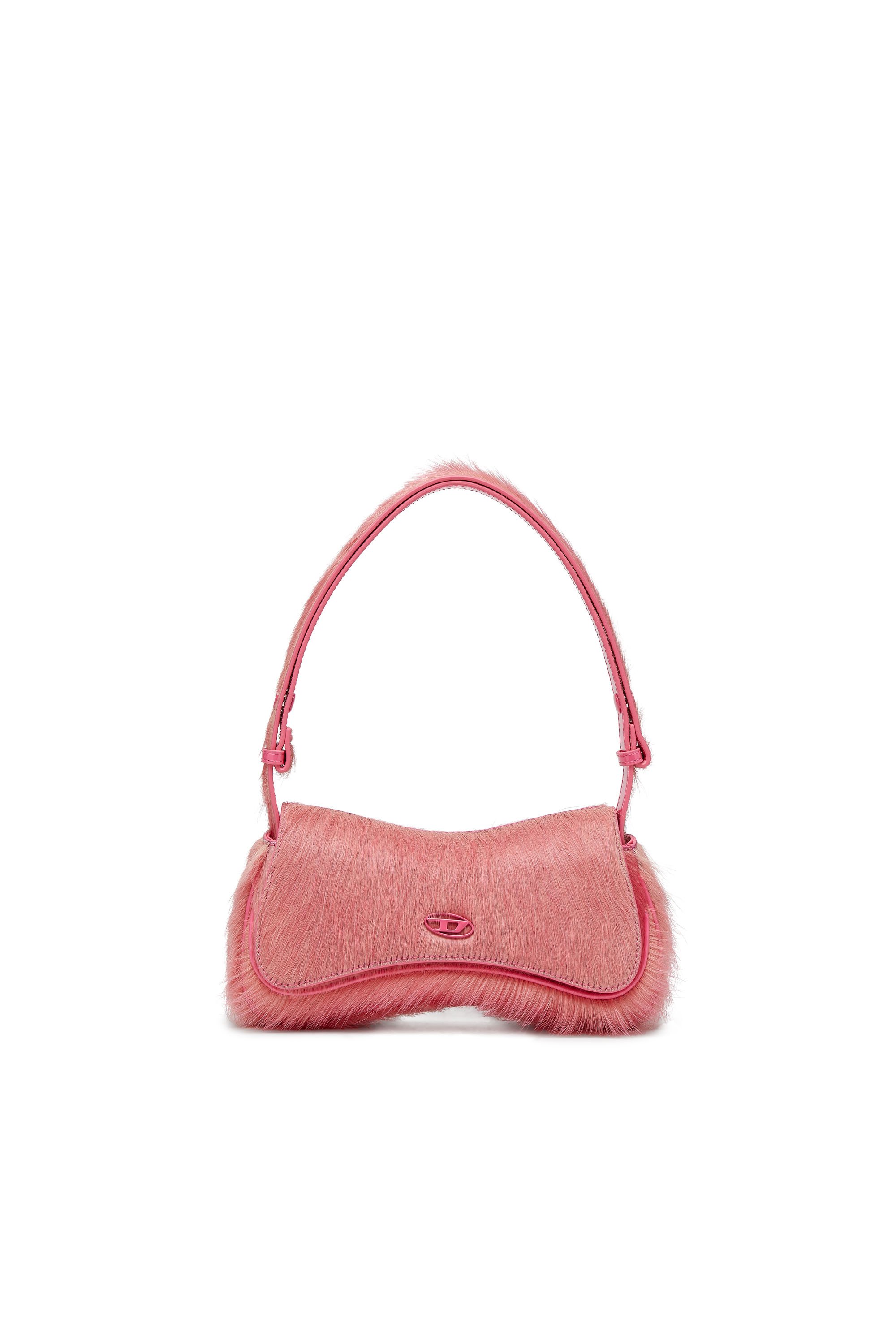 Diesel - PLAY CLUTCH, Woman's Play-Clutch in coloured hairy leather in Pink - 1