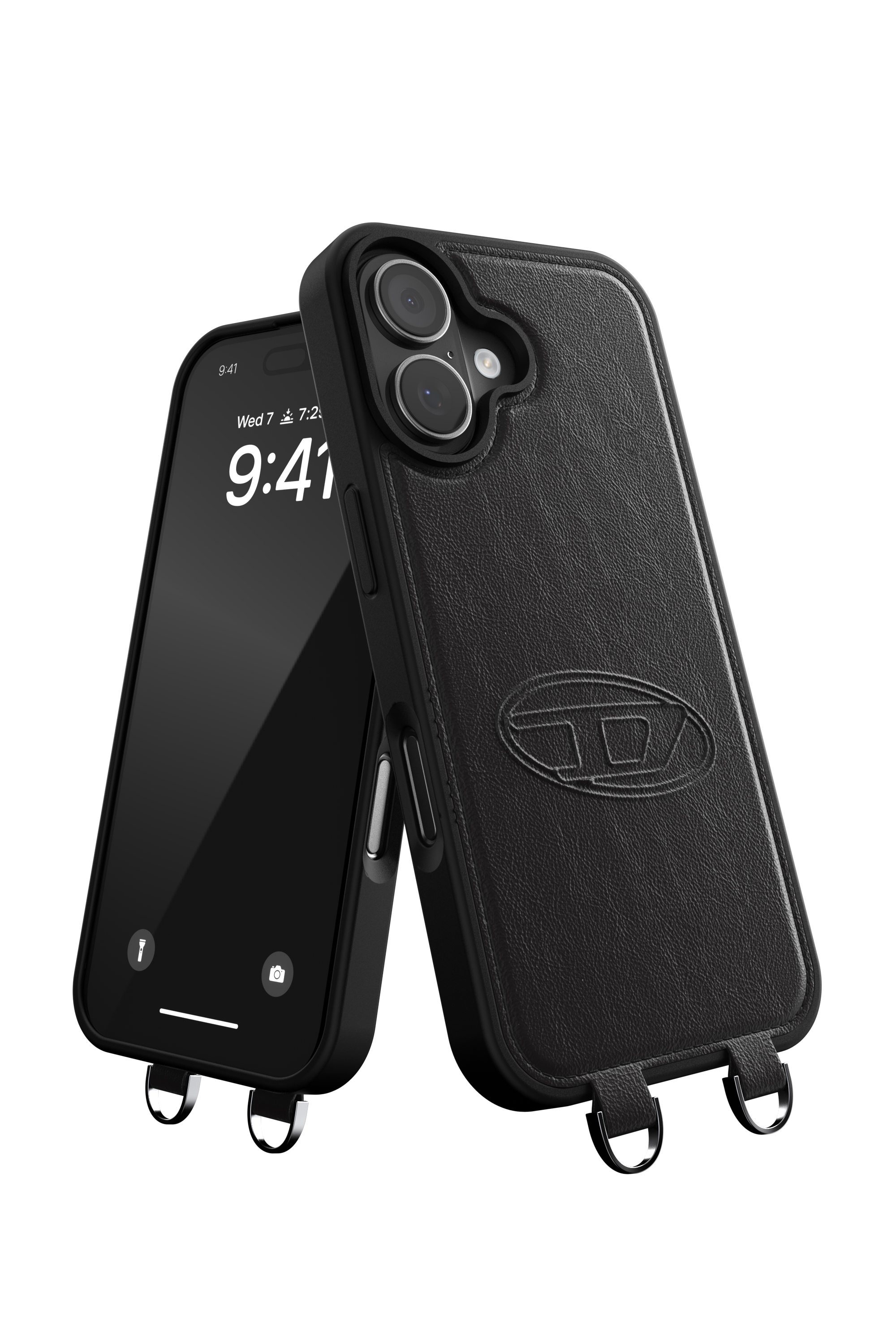 Diesel - 60661 MOULDED CASE, Unisex's Oval D case with wrist strap and MagSafe for iPhone 17 in Black - 4