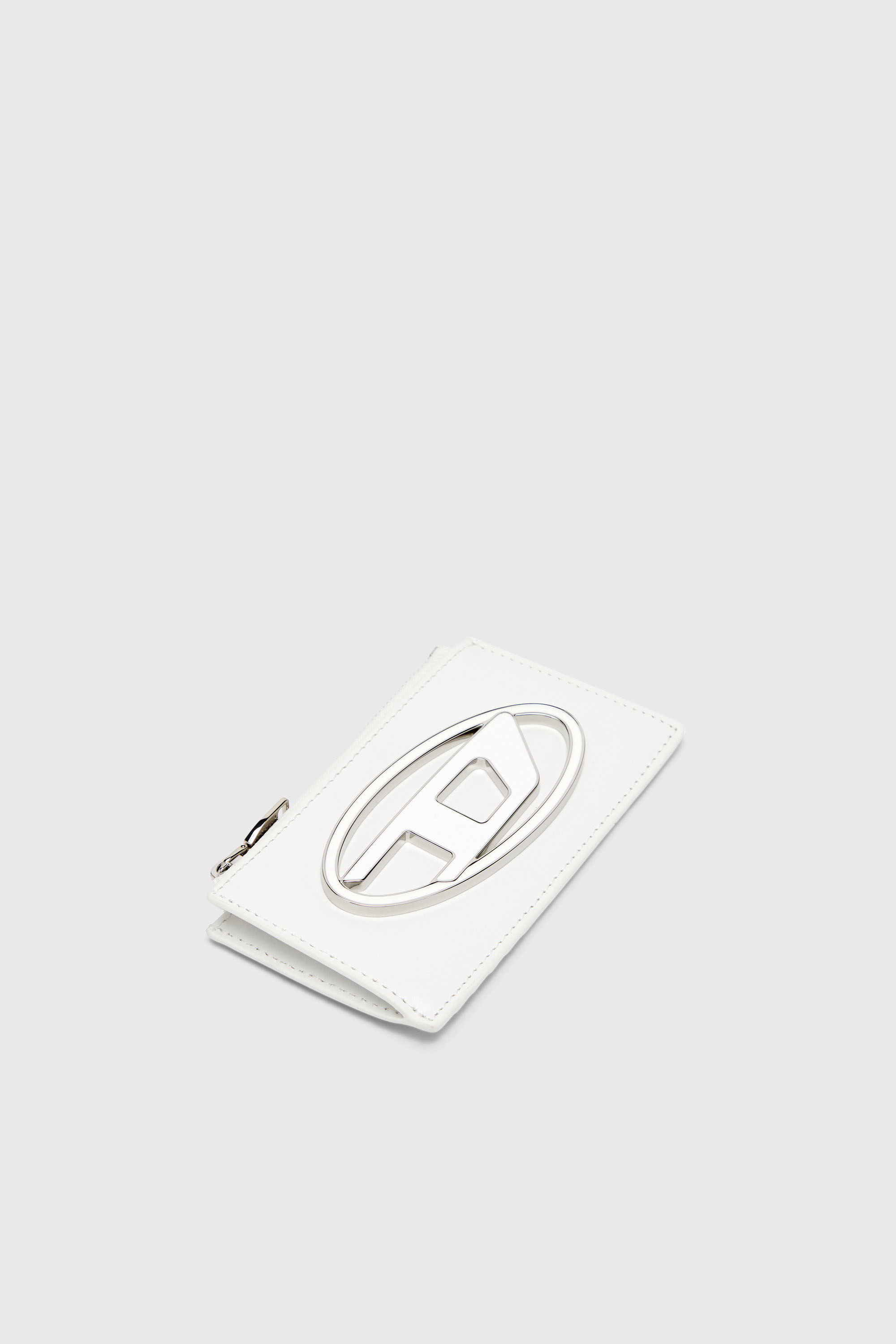 Diesel - 1DR CARD HOLDER III, Woman's Flat card holder in nappa leather in White - 4