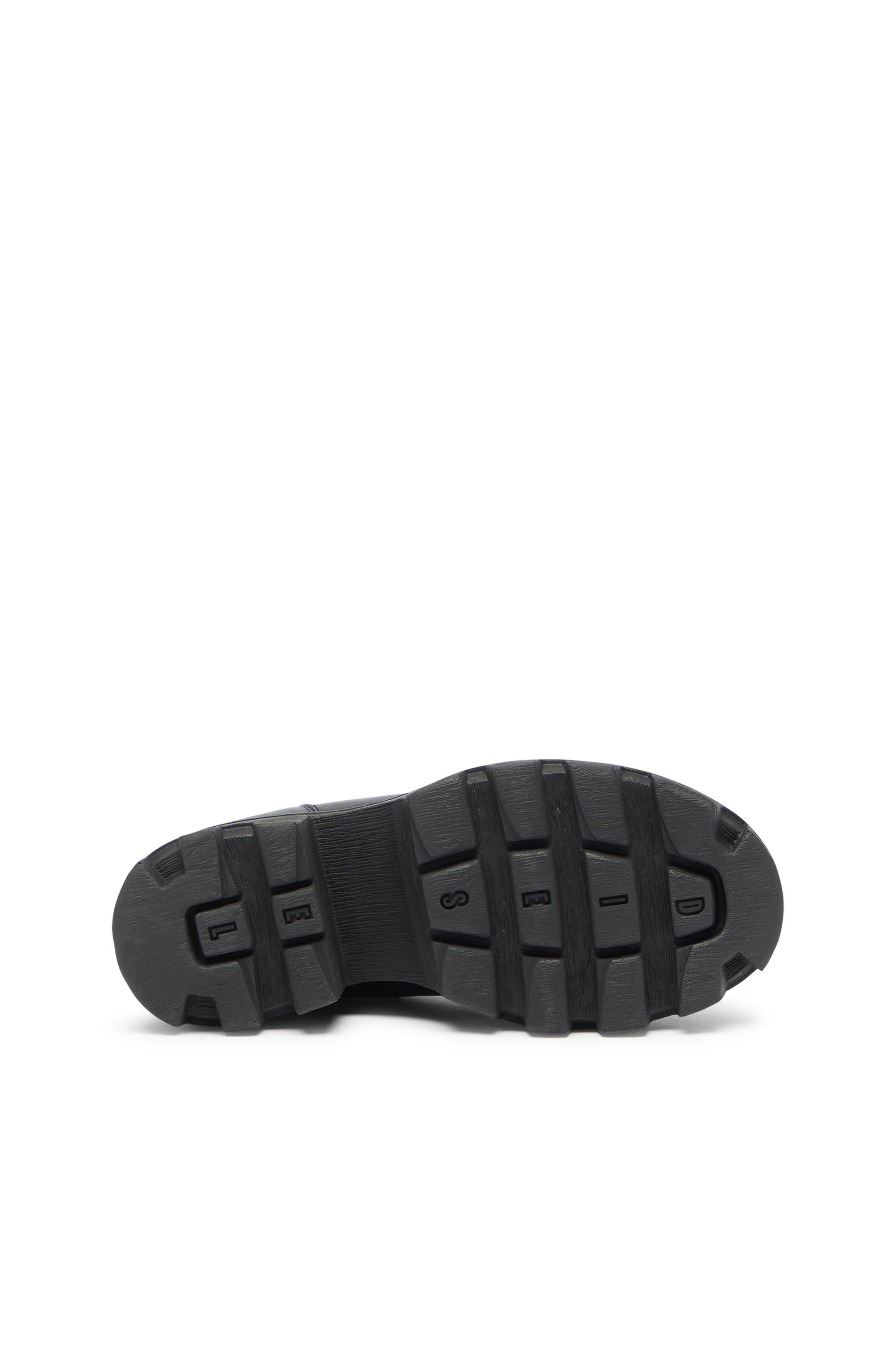 Diesel - D-HAMMER CHUNKY W, Woman's D-Hammer - Chelsea boots in leather with lug sole in Black - 4