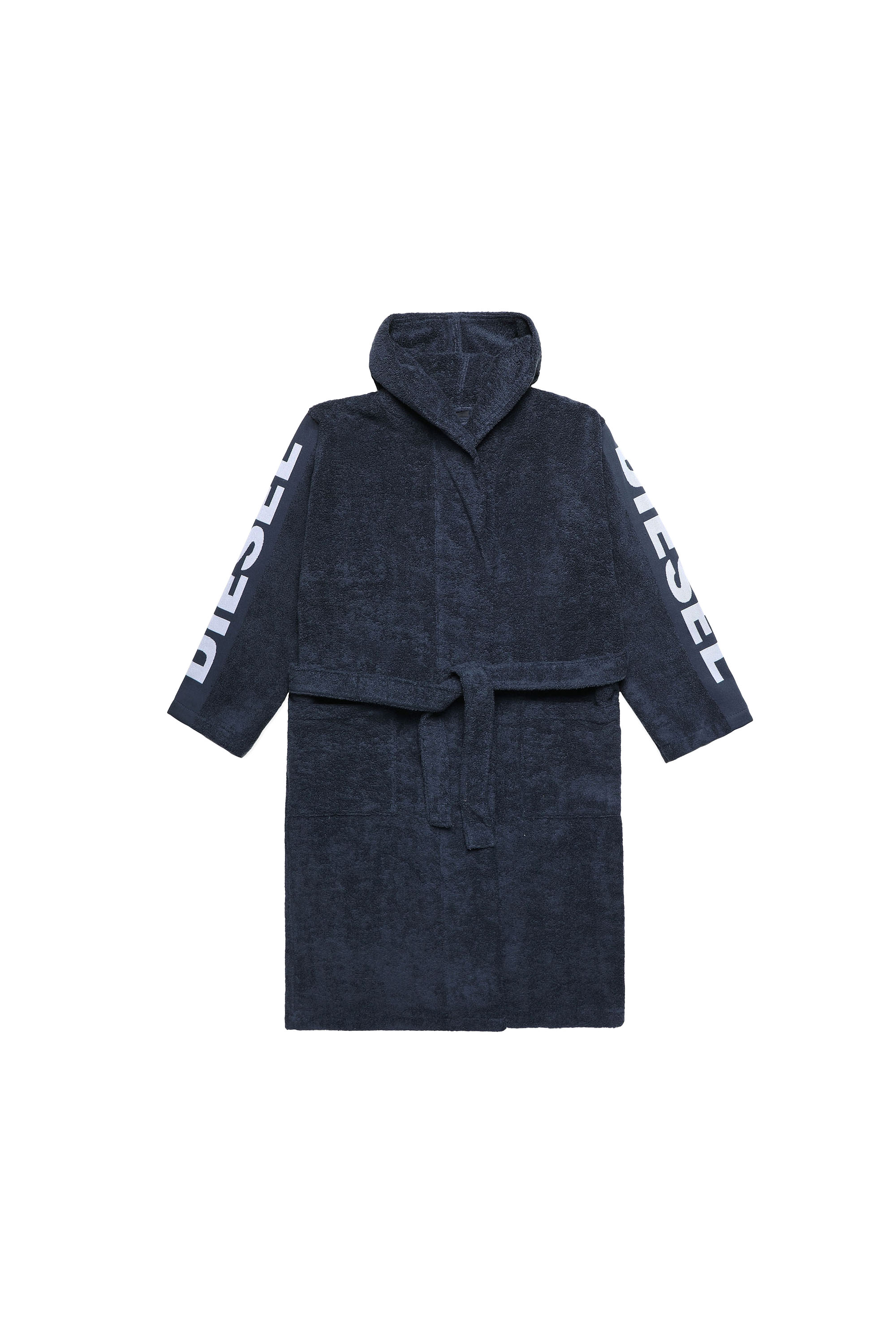 Diesel - ACC  SPORT LOGO CAP L/XL, Unisex's Bathrobe with hood SPORT LOGO, L/XL in Blue - 2