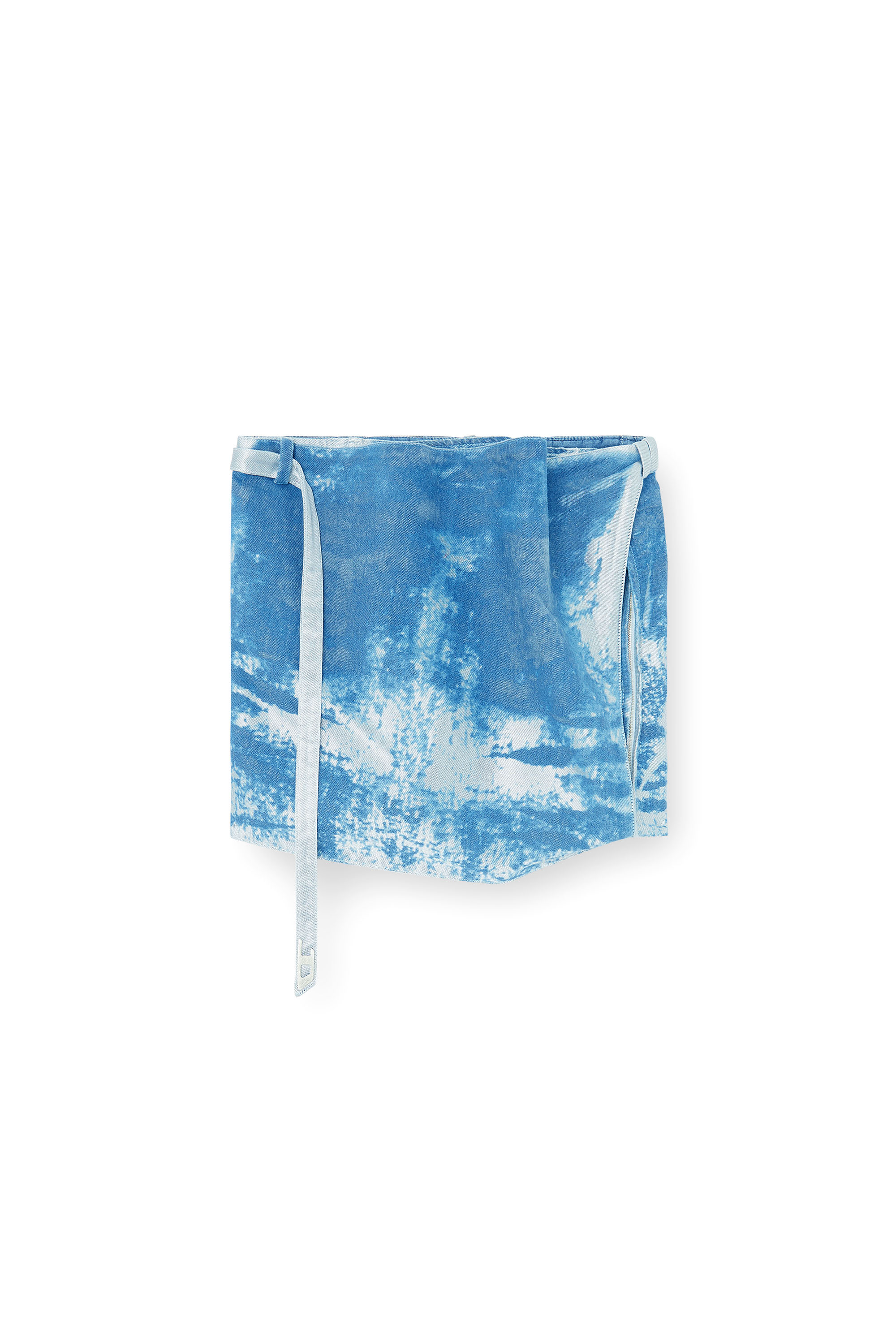 Diesel - DE-SANDIE-FSI, Woman's Sleeveless top in coloured satin denim in Blue - 3