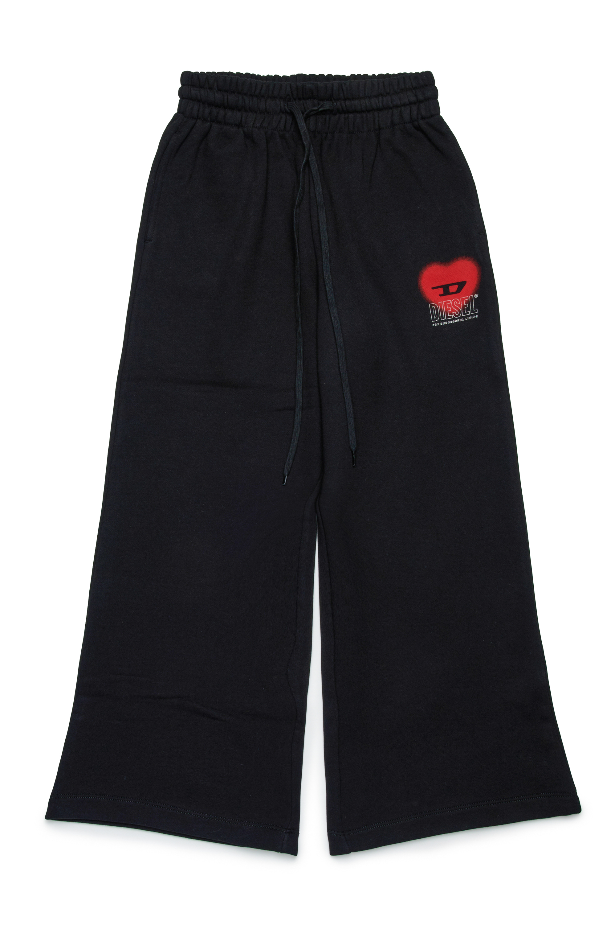 Diesel - PCUORE, Woman's Sweatpants with D heart graphic in Black - 2