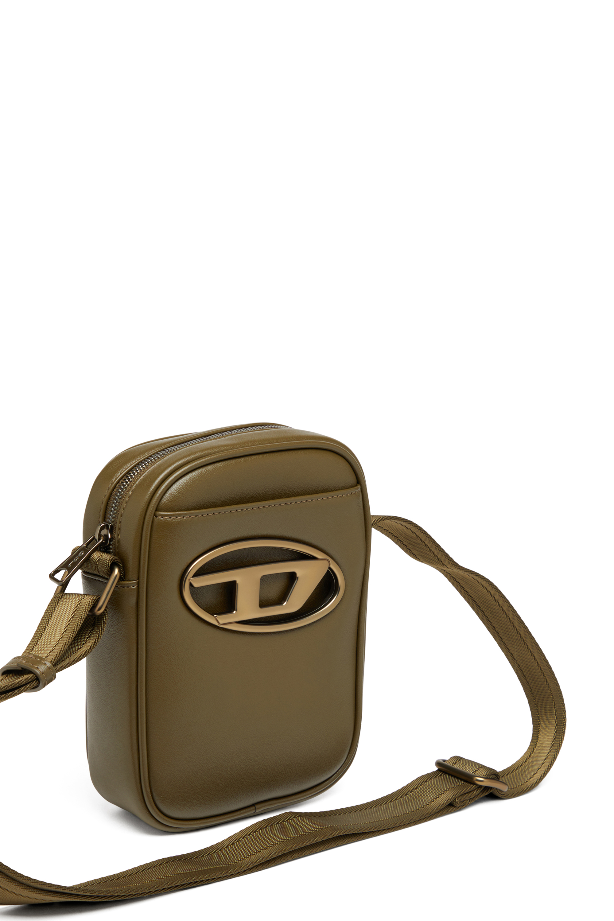 Diesel - HOLI-D CROSSBODY, Man's Holi-D-Crossbody bag in PU and neoprene in Military Green - 5