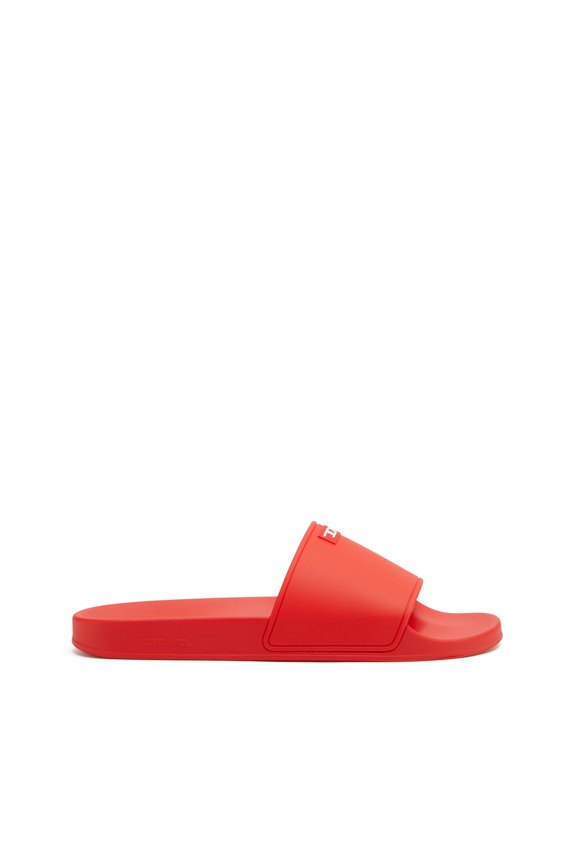Diesel - SA-SWIM, Man's Rubber pool slides with D logo in Red - 1