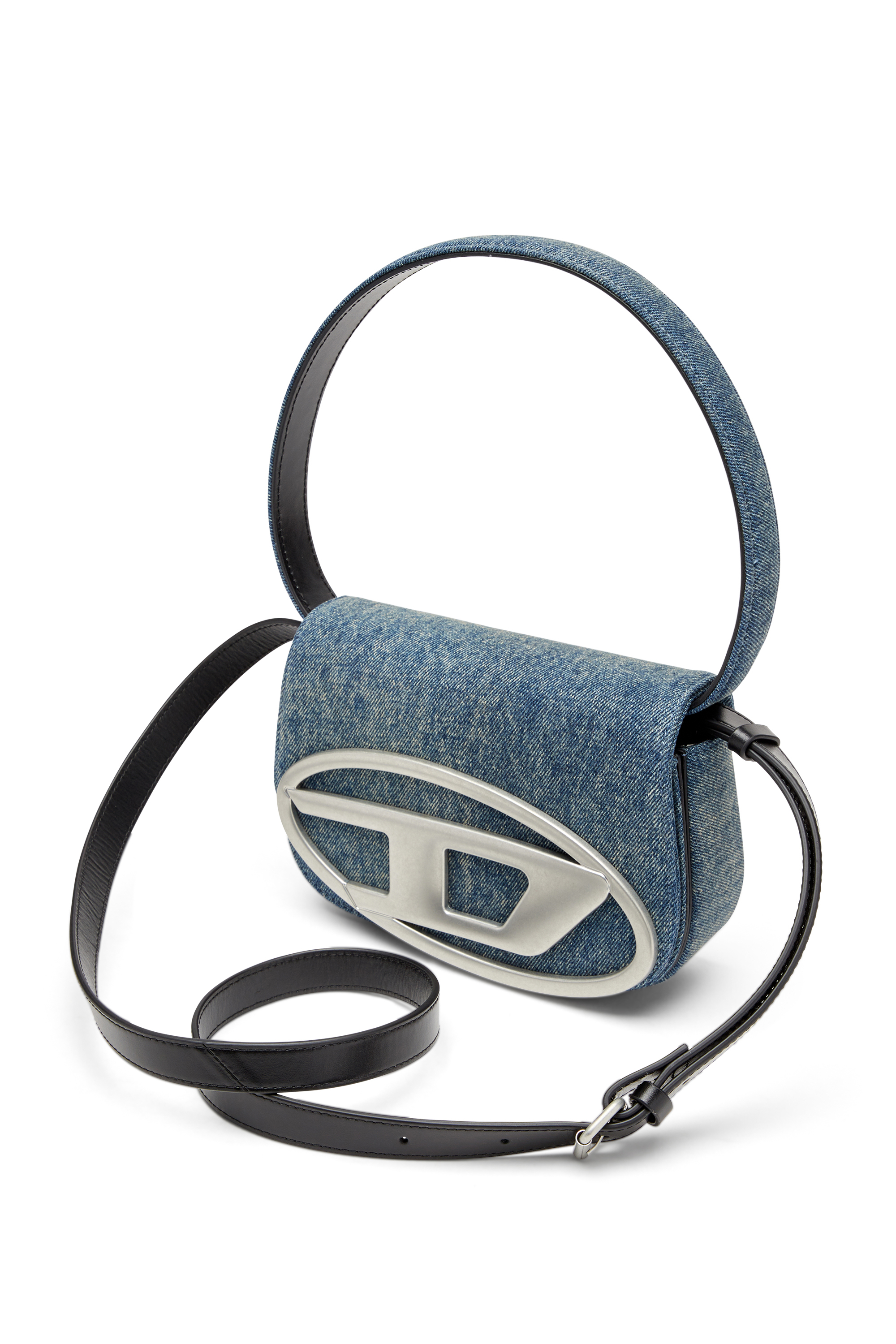 Diesel - 1DR, Woman's 1DR-Iconic shoulder bag in solarised denim in Blue - 5