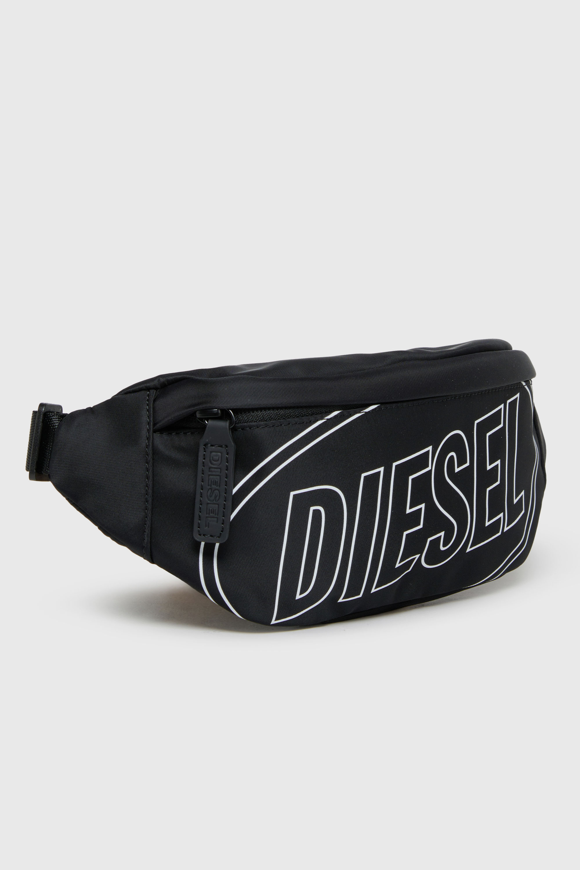 Diesel - WCIRY, Man's WCIRY - Nylon belt bag with logo print in Black - 3