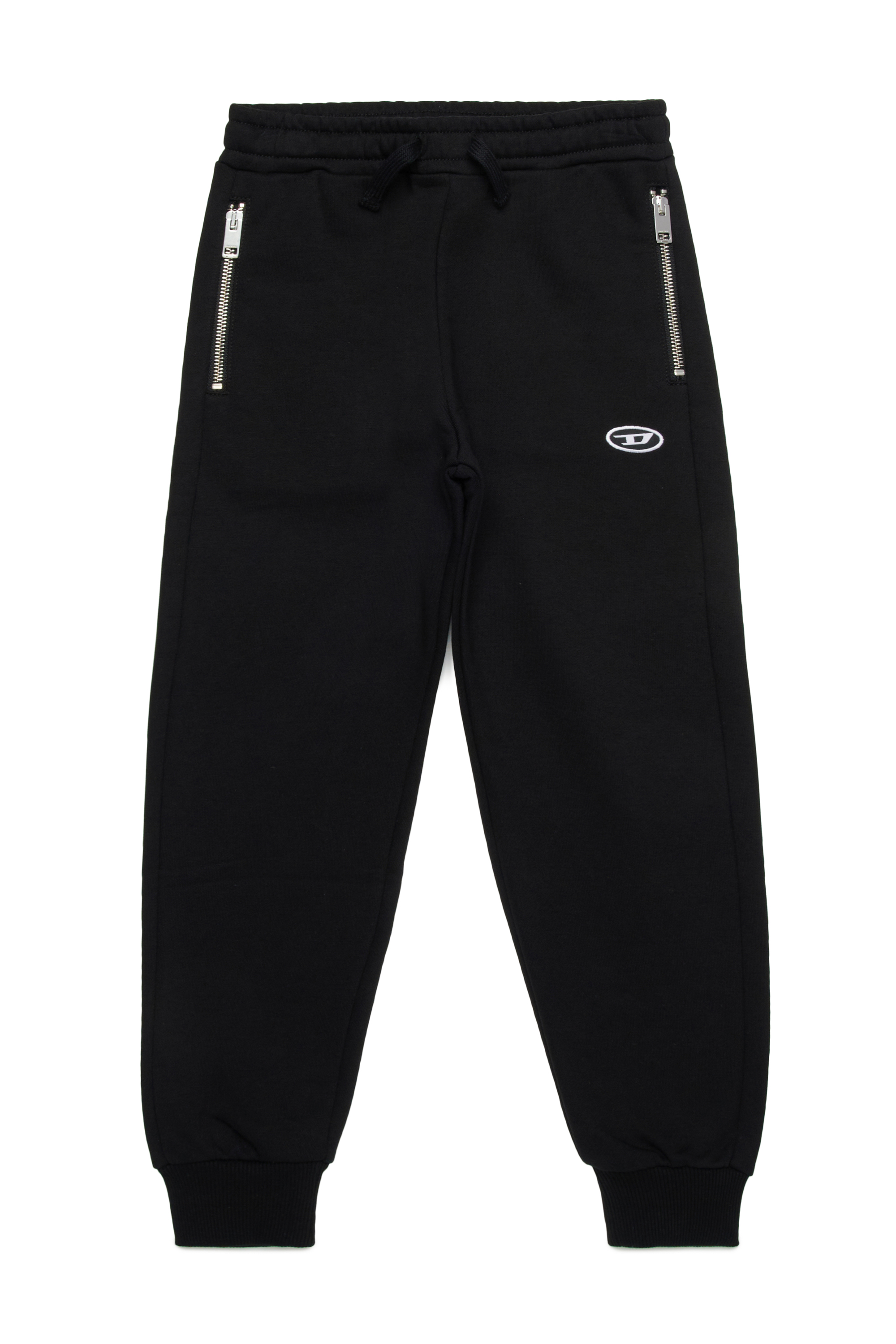 Diesel - PTARYDOVALZIPPJ, Man Sweatpants with zip pockets in Black - Image 1