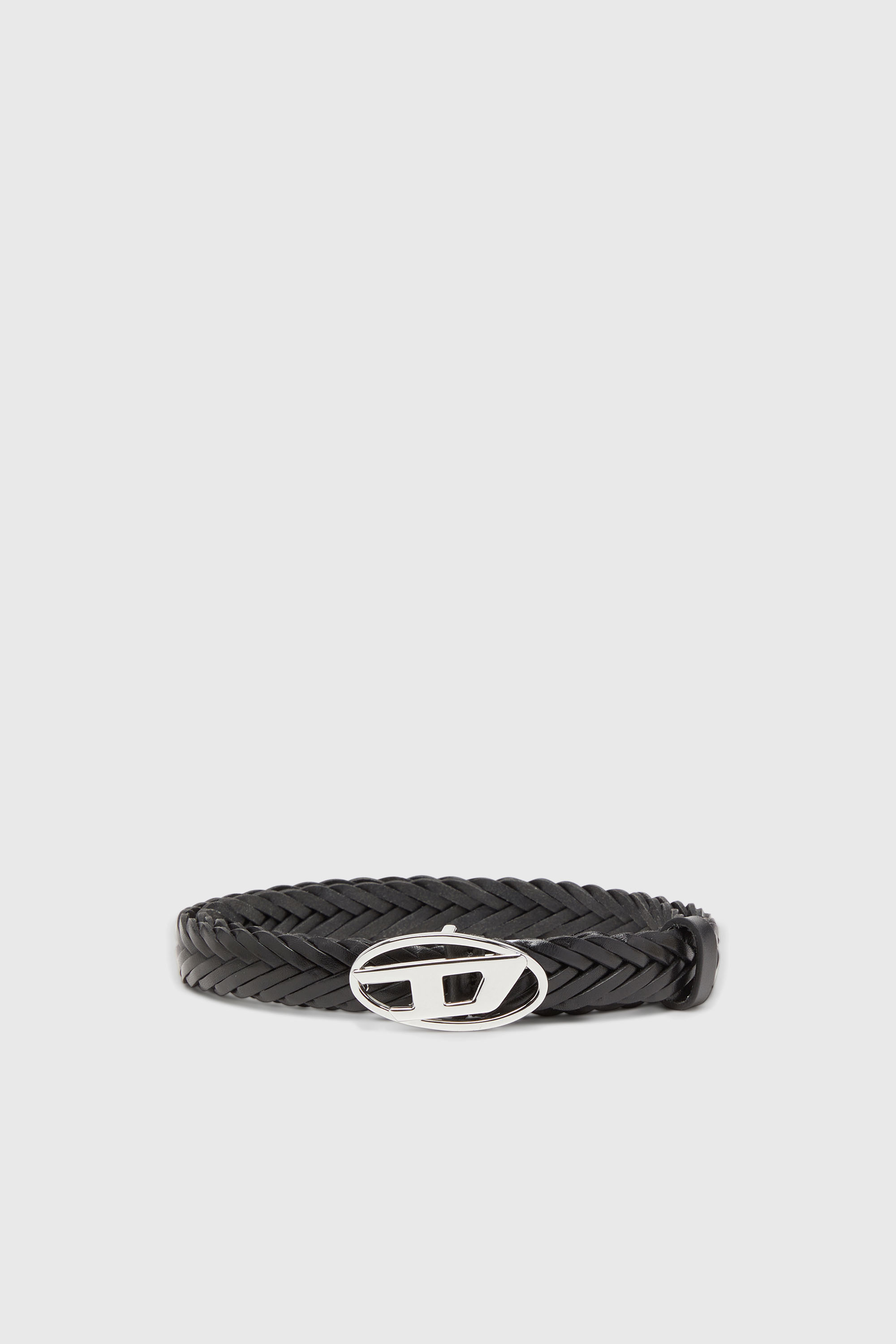 Diesel - B-1DR 20, Woman's 1.9 cm braided leather belt in Black - 1