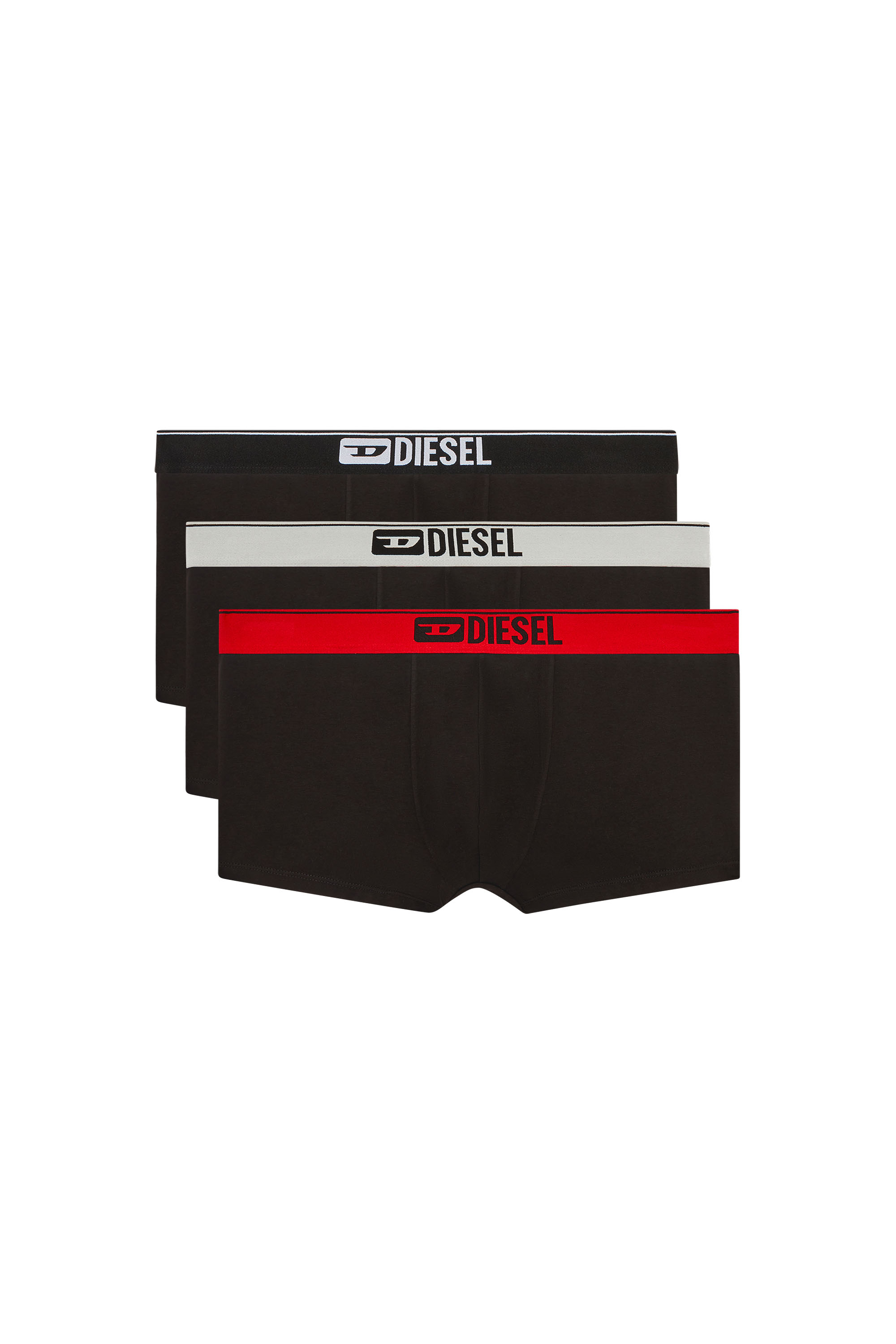 Diesel - UMBX-DAMIENTHREEPACK, Man's Three-pack of plain boxer briefs in Multicolor/Black - 1