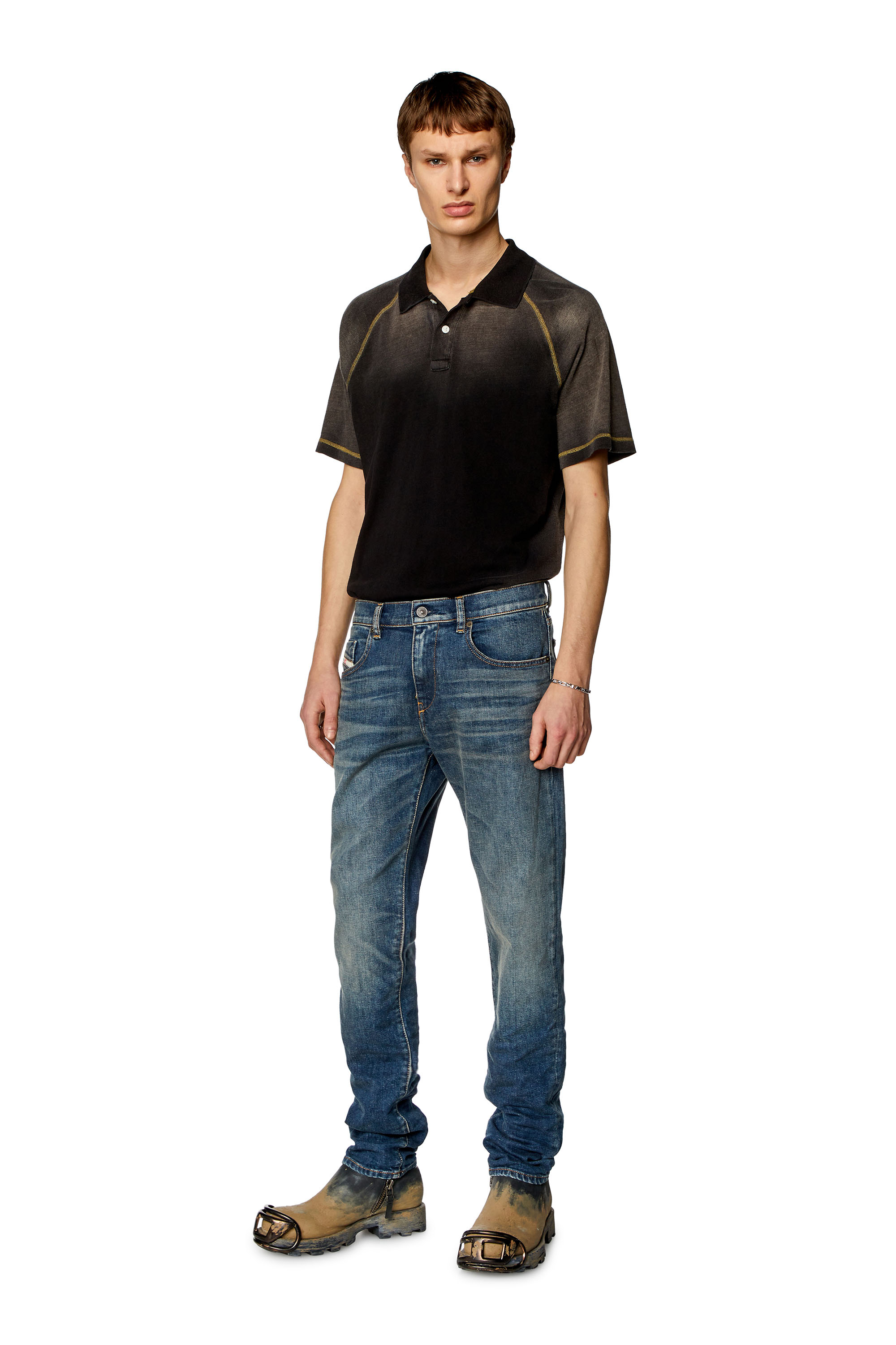 Diesel - Slim Jeans 2019 D-Strukt 09H49, Dark Blue - Image 4