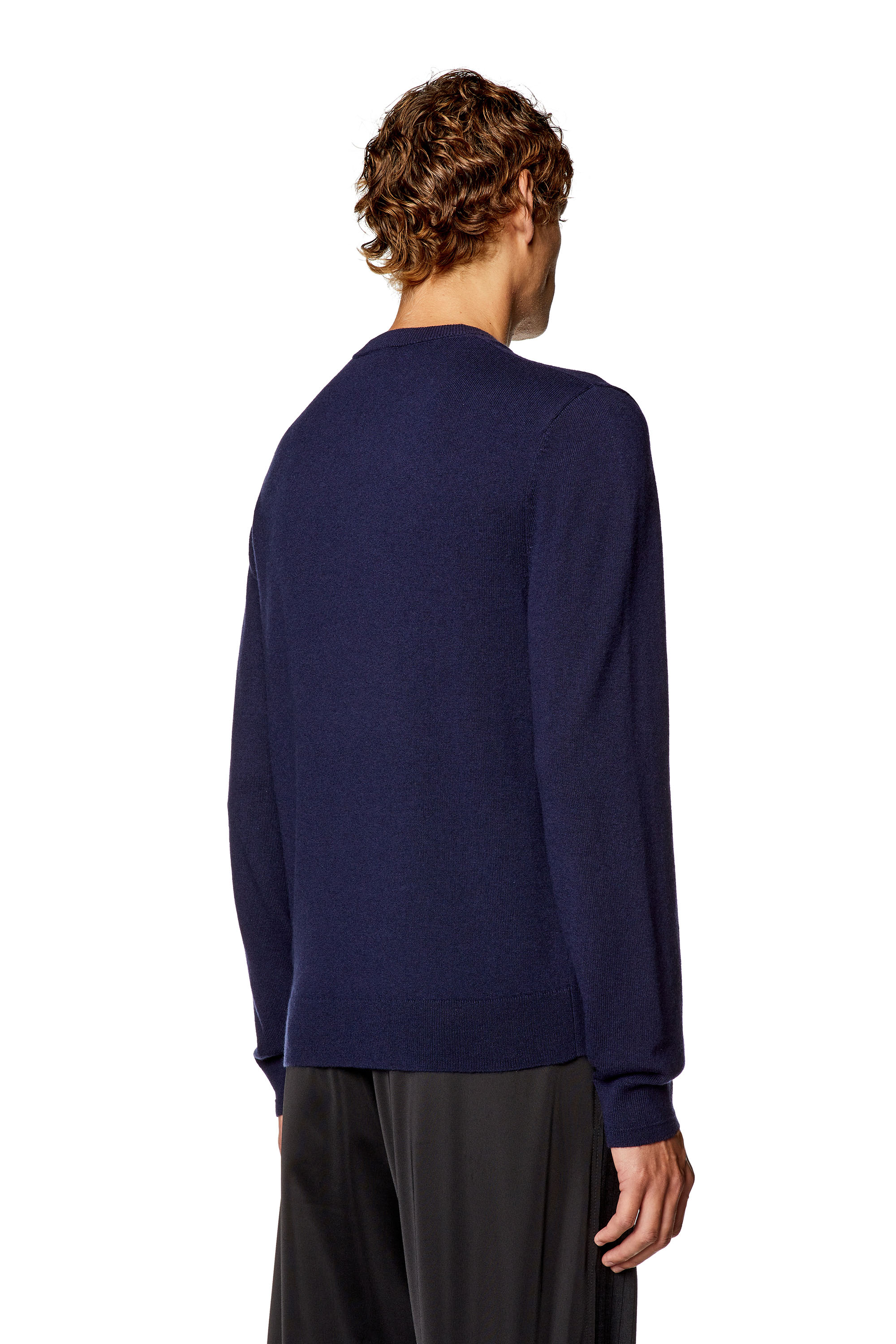 Diesel - K-VIERI, Man Wool and cashmere jumper in Blue - Image 4