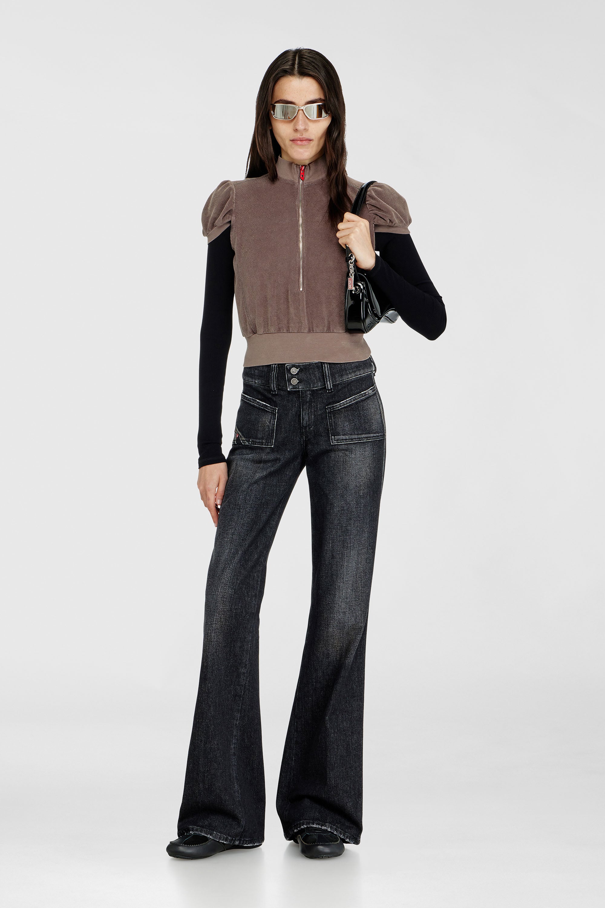 Diesel - Woman's Bootcut Jeans D-Hush 09N50, Black/Dark grey - 1