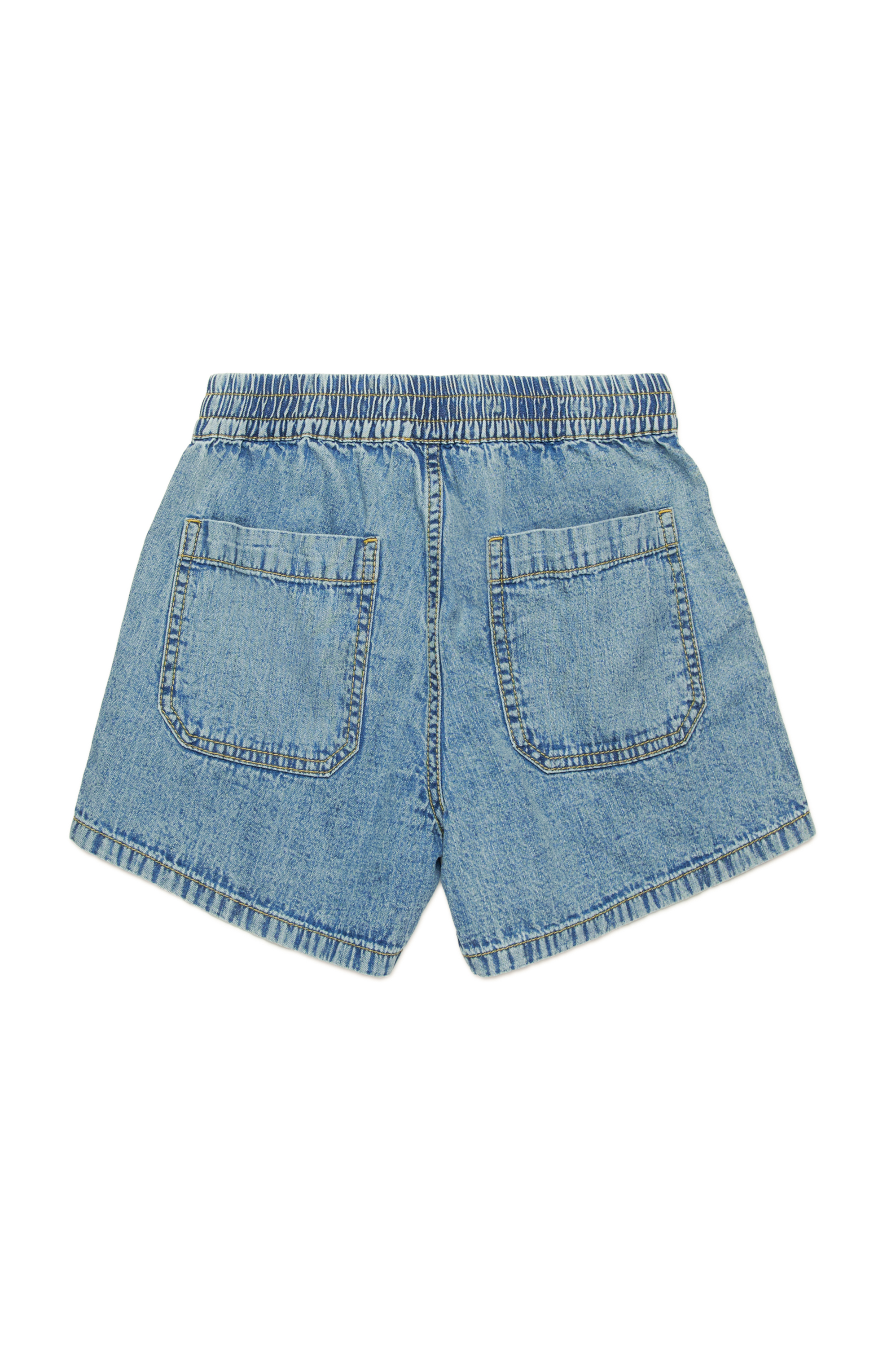 Diesel - PINTY, Woman's Denim shorts with patch pockets in Medium blue - 2