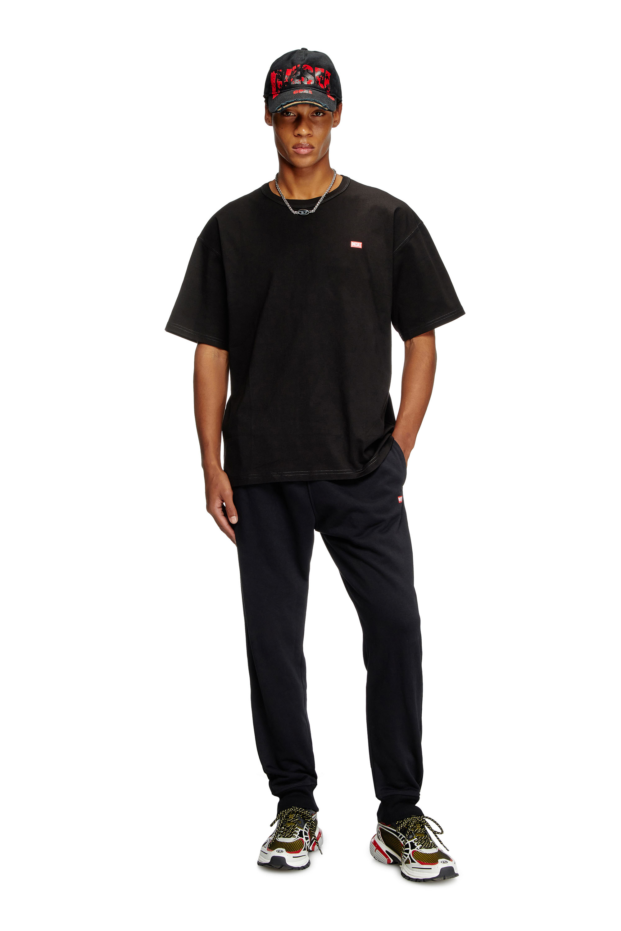 Diesel - T-BOXT-R30, Man's T-shirt with small logo in Black - 1