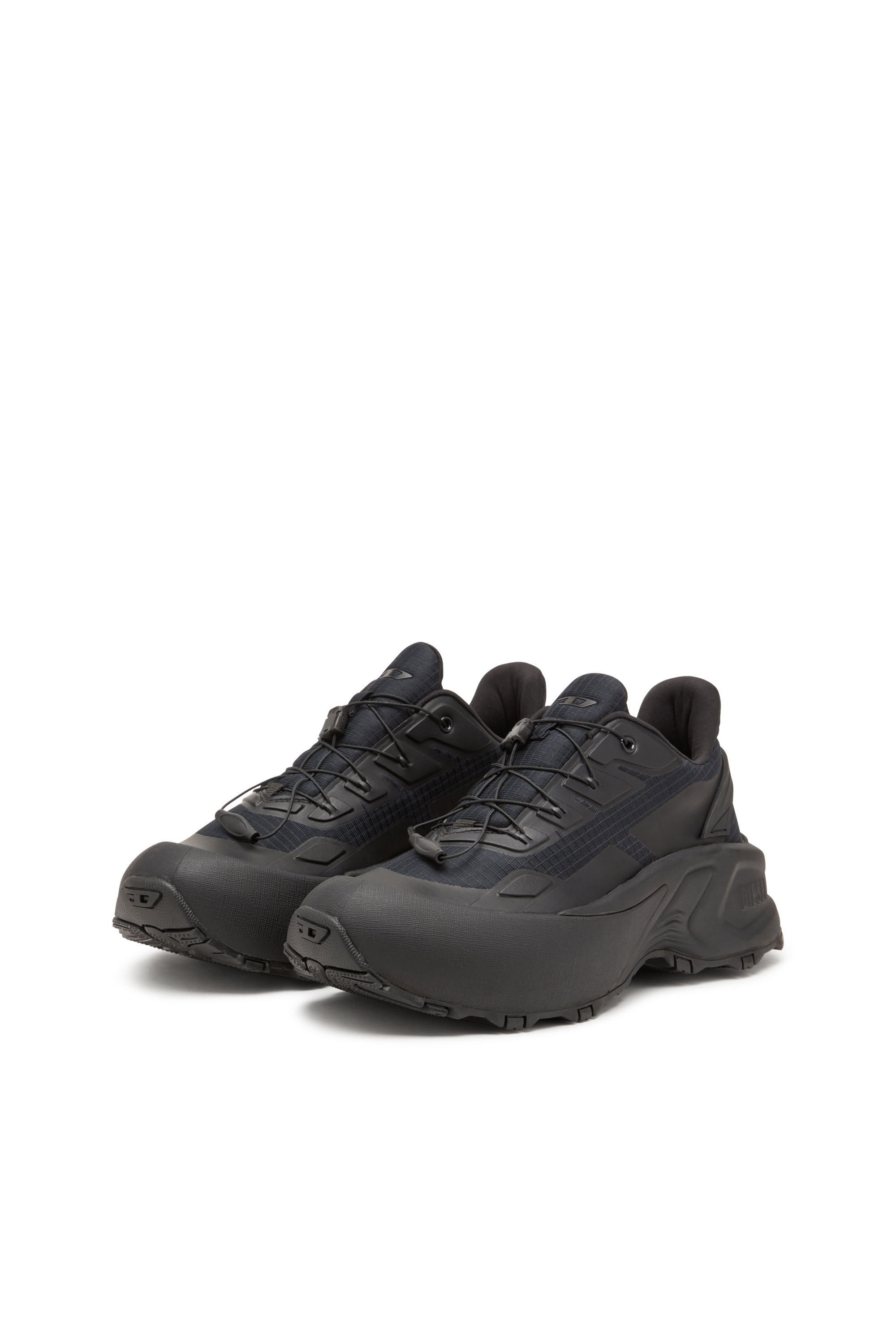 Diesel - D-CAGE RUNNER, Man's D-Cage Runner-Sneakers in TPU-trimmed ripstop in Black - 10