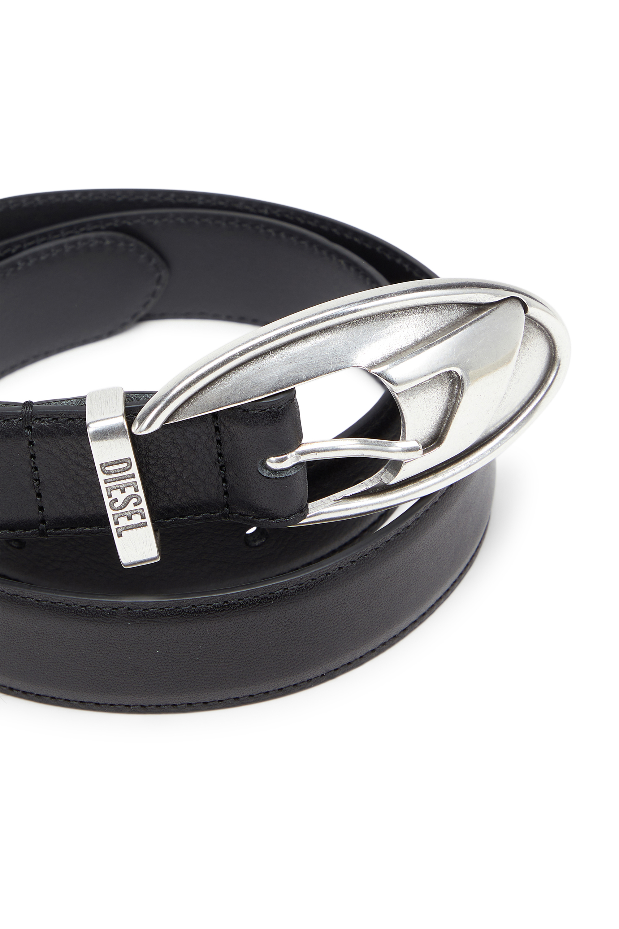 Diesel - B-D ROP 30, Unisex's 3cm belt in bonded leather in Black - 3