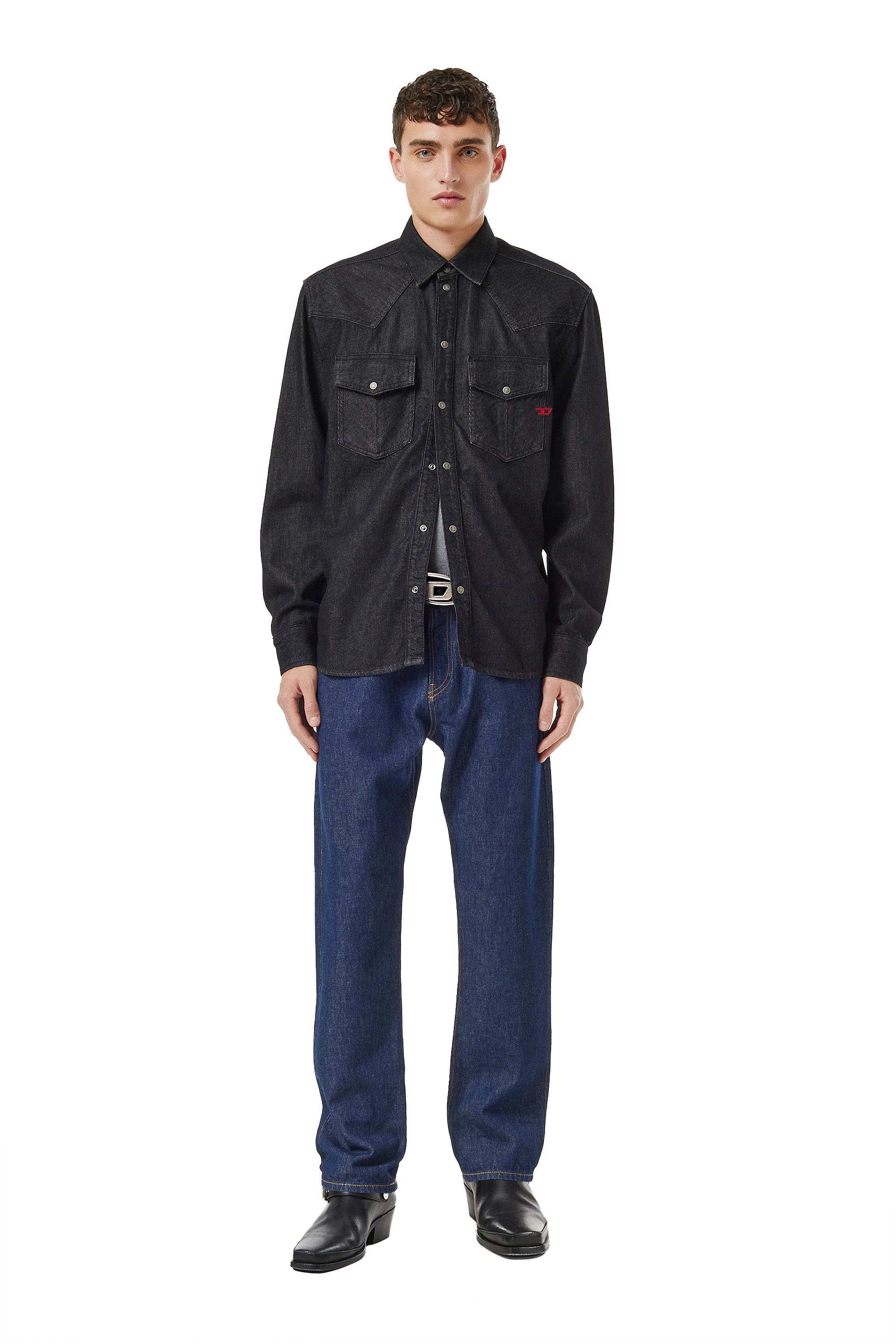 Diesel - 2020 D-Viker Z9B85 Straight Jeans, Dark Blue - Image 5