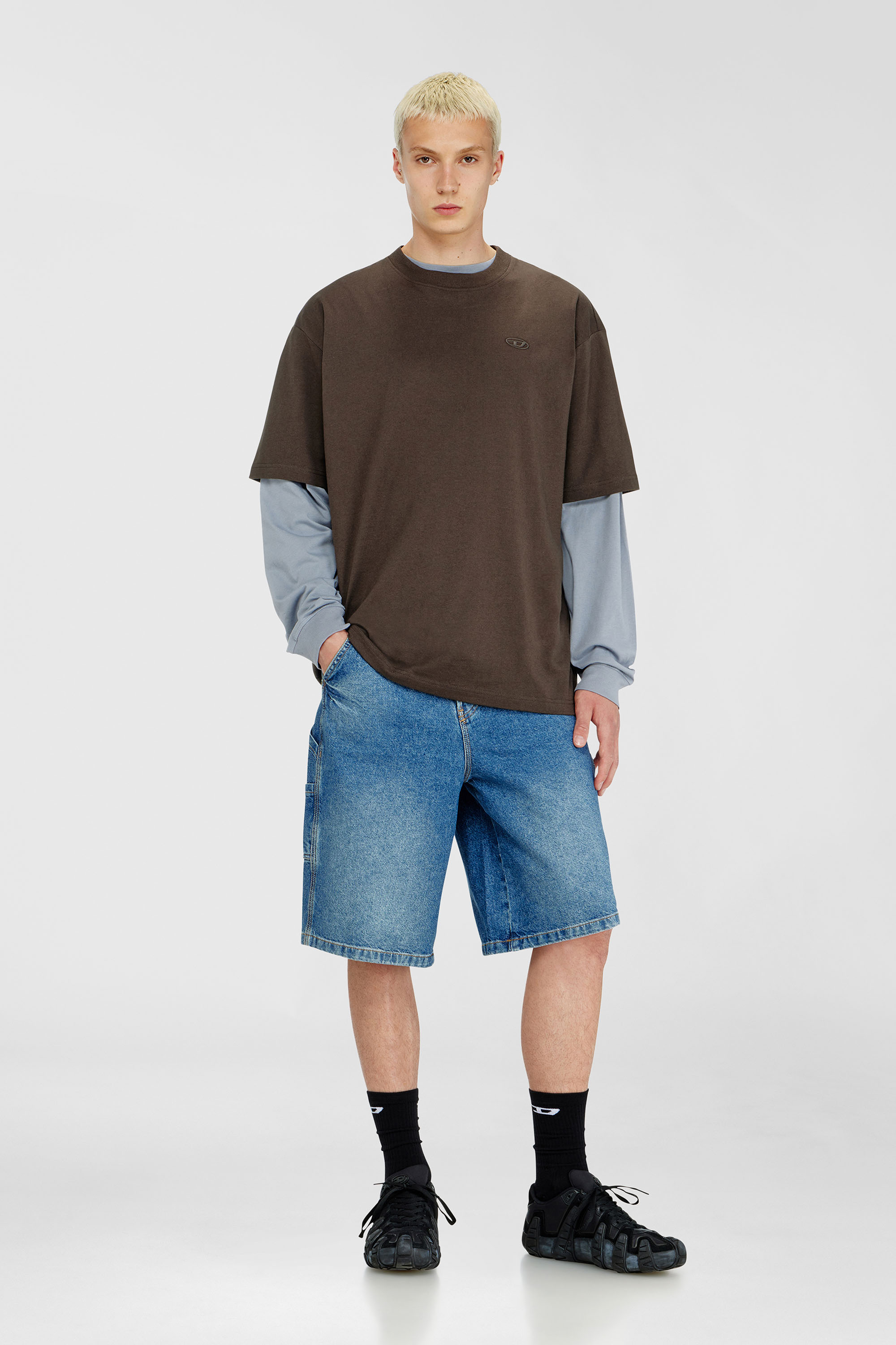 T-shirt with maxi oval D embroidery