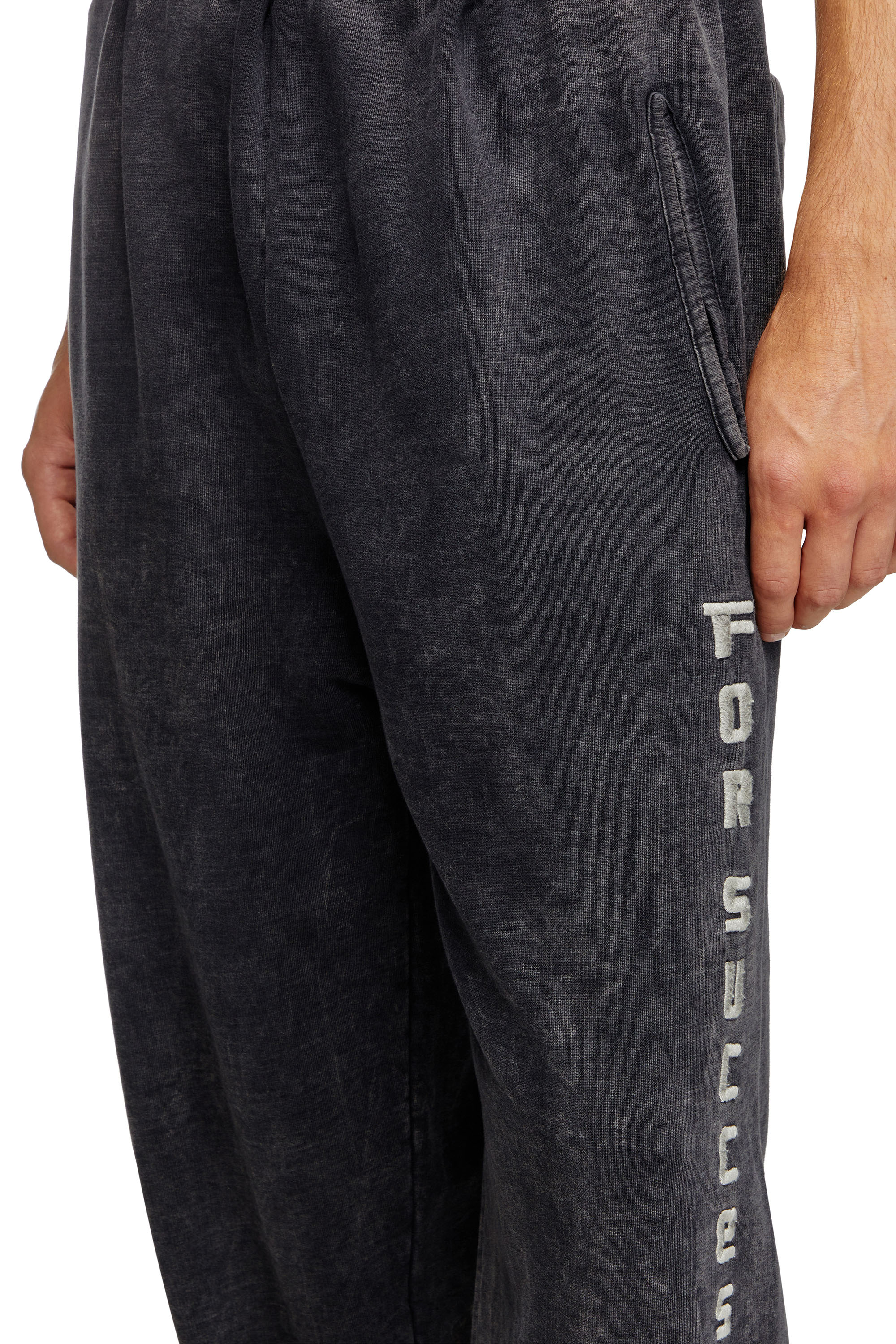 Diesel - P-LUIS, Man's Track pants with denim effect in Black - 4