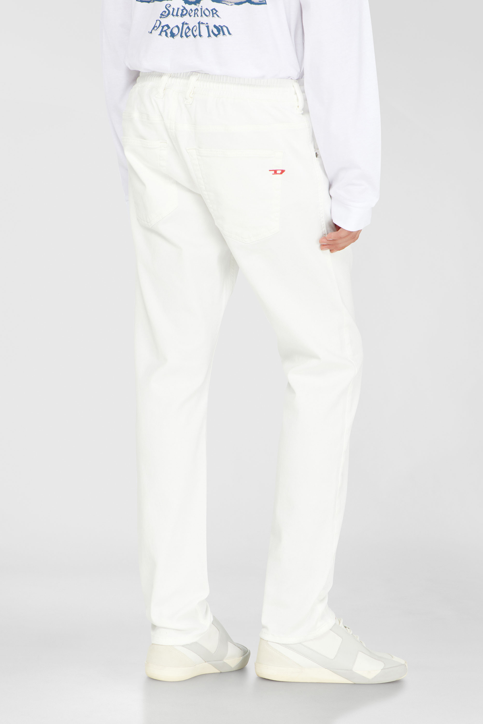 Diesel - Man's Regular 2032 D-Krooley Joggjeans&reg; 068HX, White - 3