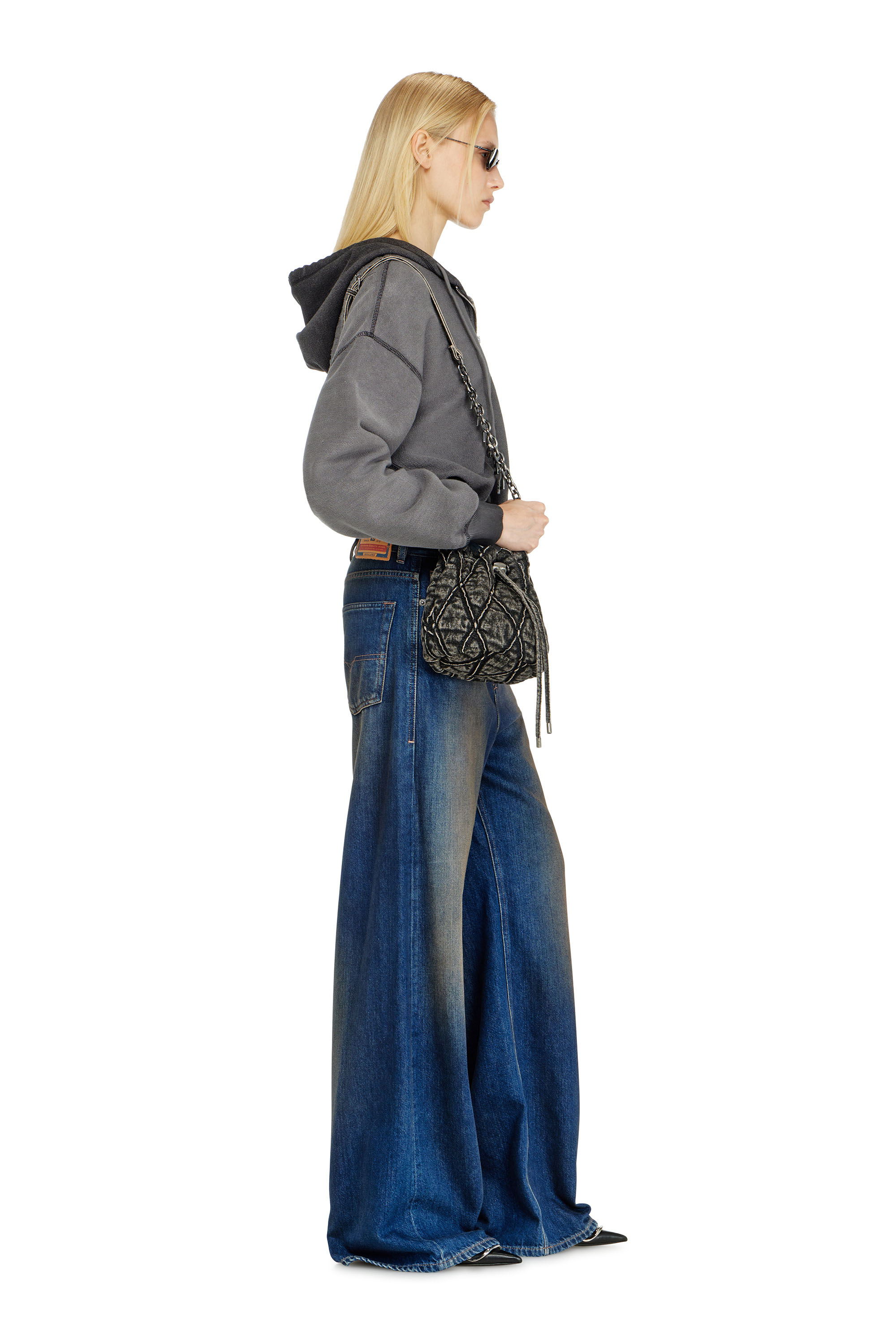 Diesel - Woman's Relaxed Jeans 1996 D-Sire 09P47, Dark Blue - 2