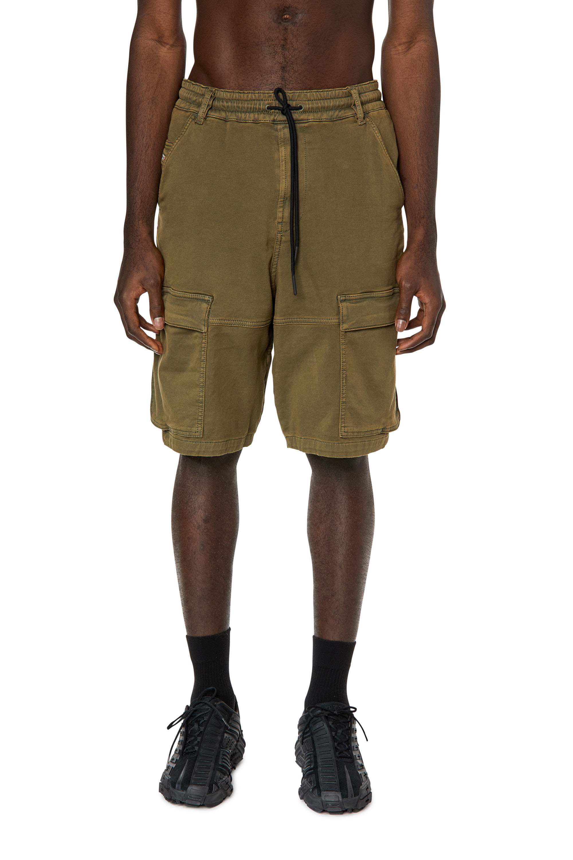 Diesel - D-KROOLEY-CARGO-SHORT JOGG, Military Green - Image 1