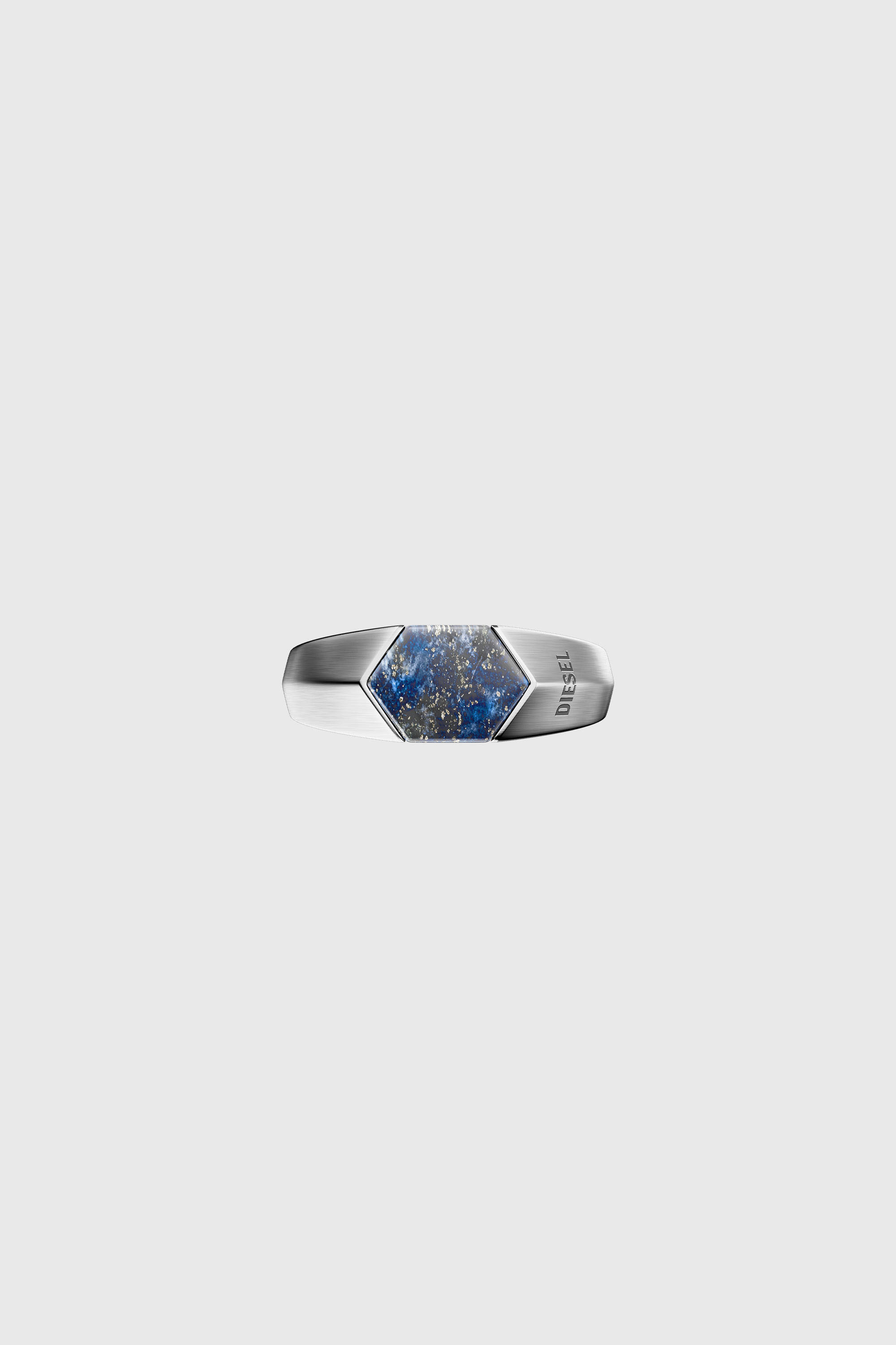 Diesel - DX1712040, Unisex's Lapis Signet Ring in Silver/Blue - 3