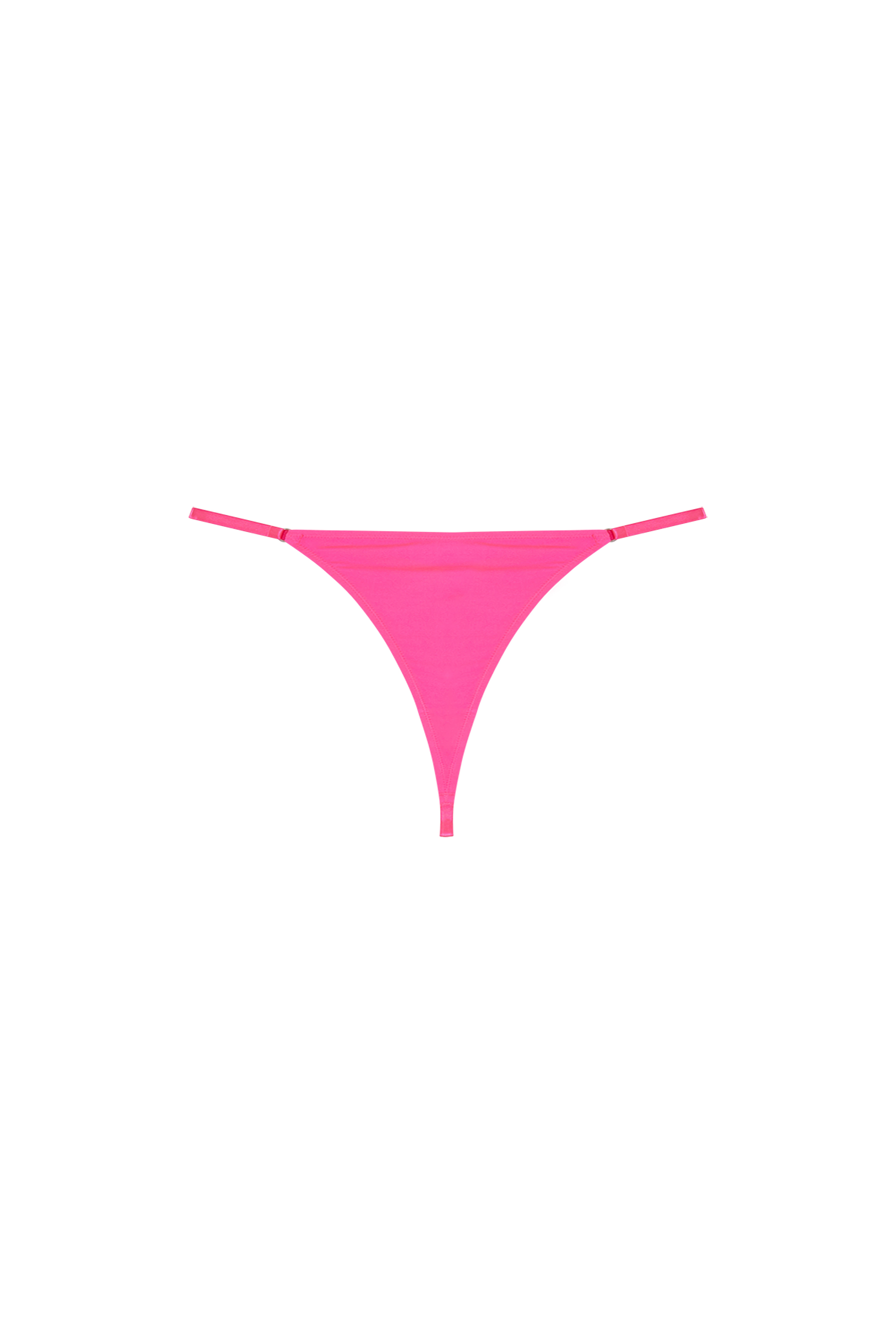 Diesel - UFST-D-STRING, Woman Thong with metal oval D plaque in Pink - Image 4