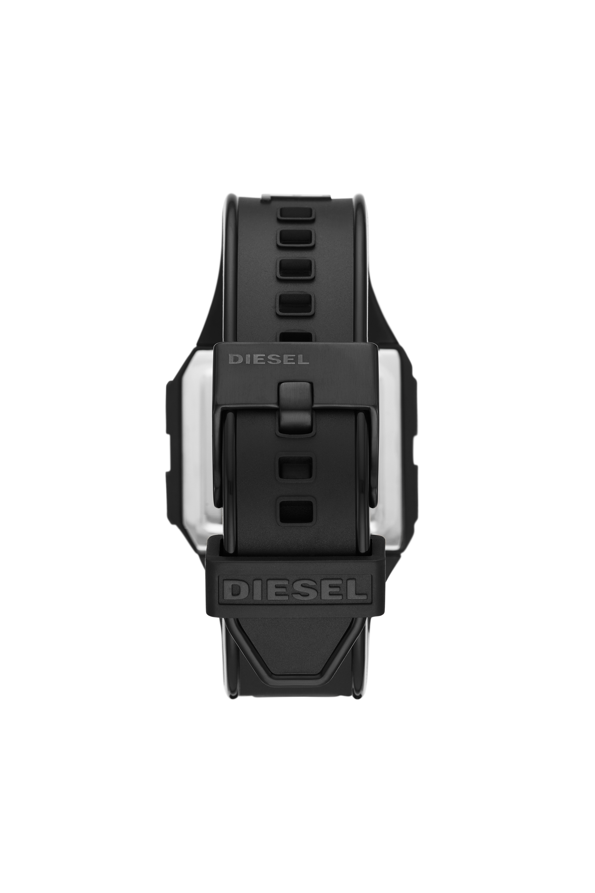 Diesel - DZ1971, Unisex's Chopped Digital Silicone Watch in Black - 2