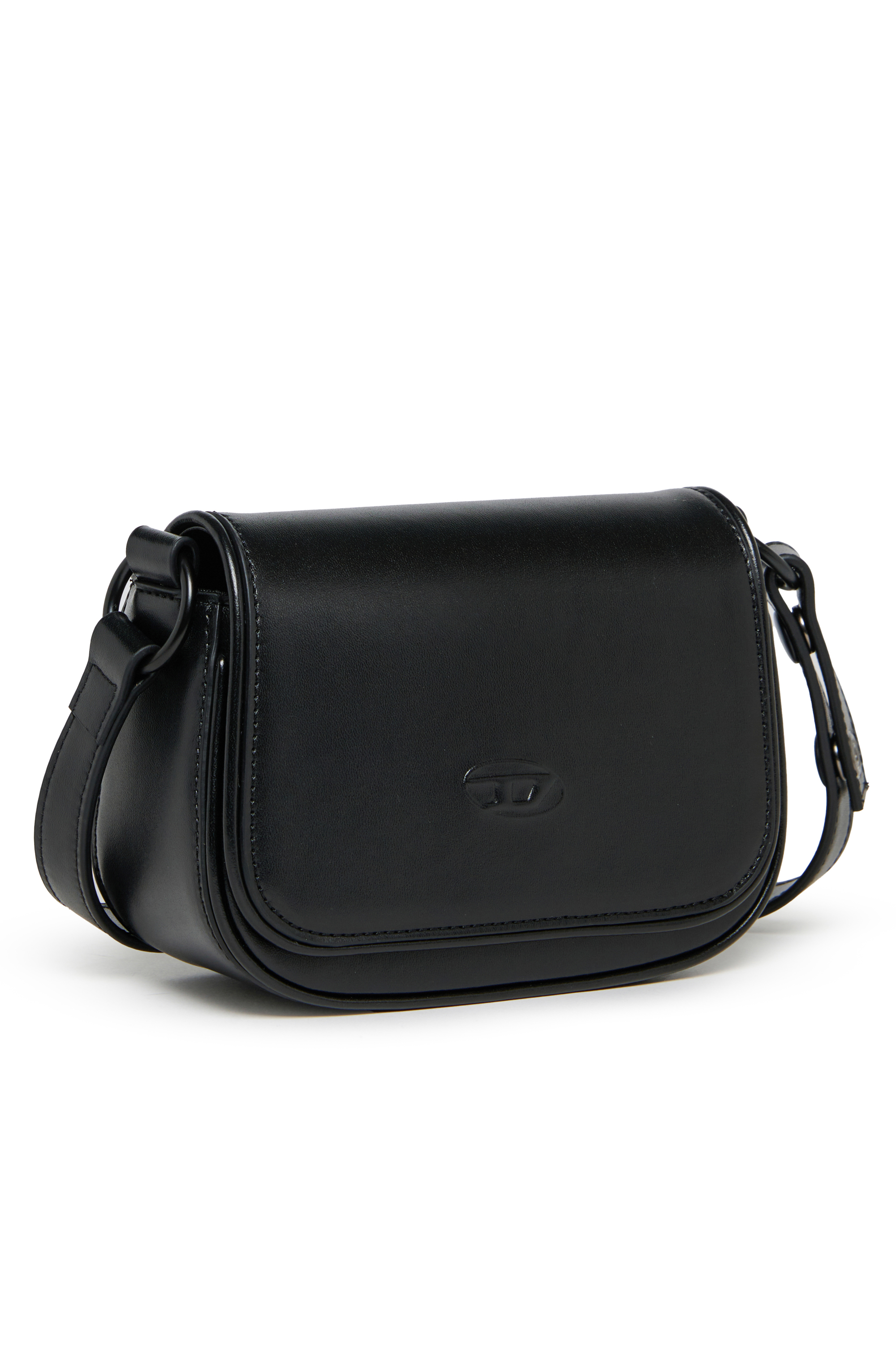 Diesel - WIRT, Woman's WIRT - Crossbody bag with embossed Oval D logo in Black - 3