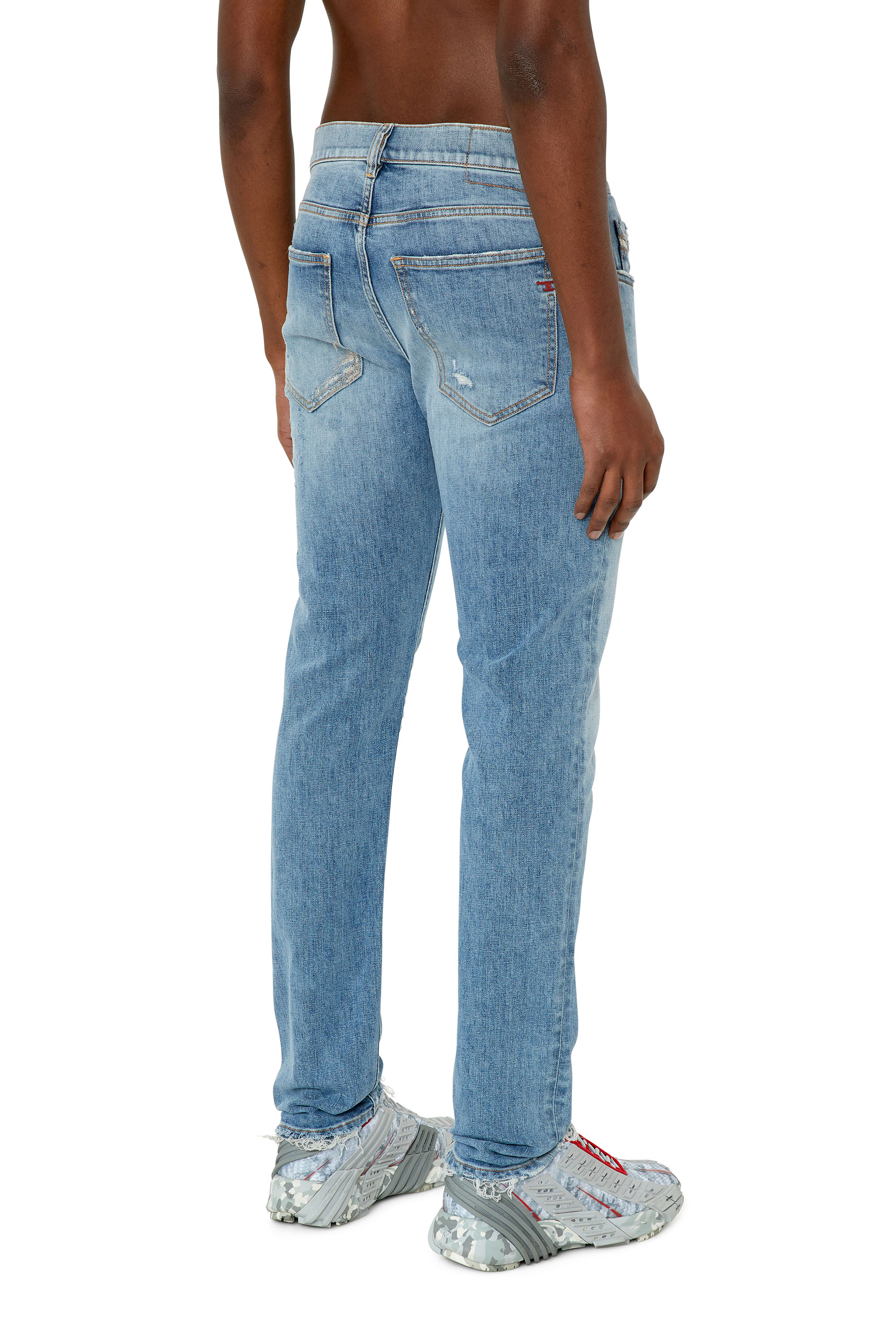 Diesel - 2019 D-Strukt 09E73 Slim Jeans, Light Blue - Image 3