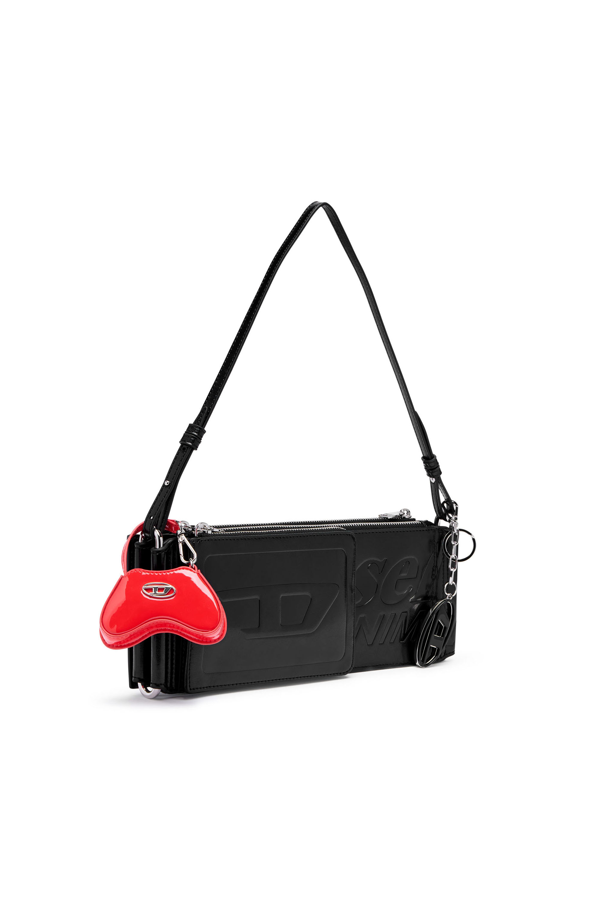 Diesel - FLAG-D SHOULDER BAG X, Unisex's Flag-D-Modular logo-embossed shoulder bag in Black - 2