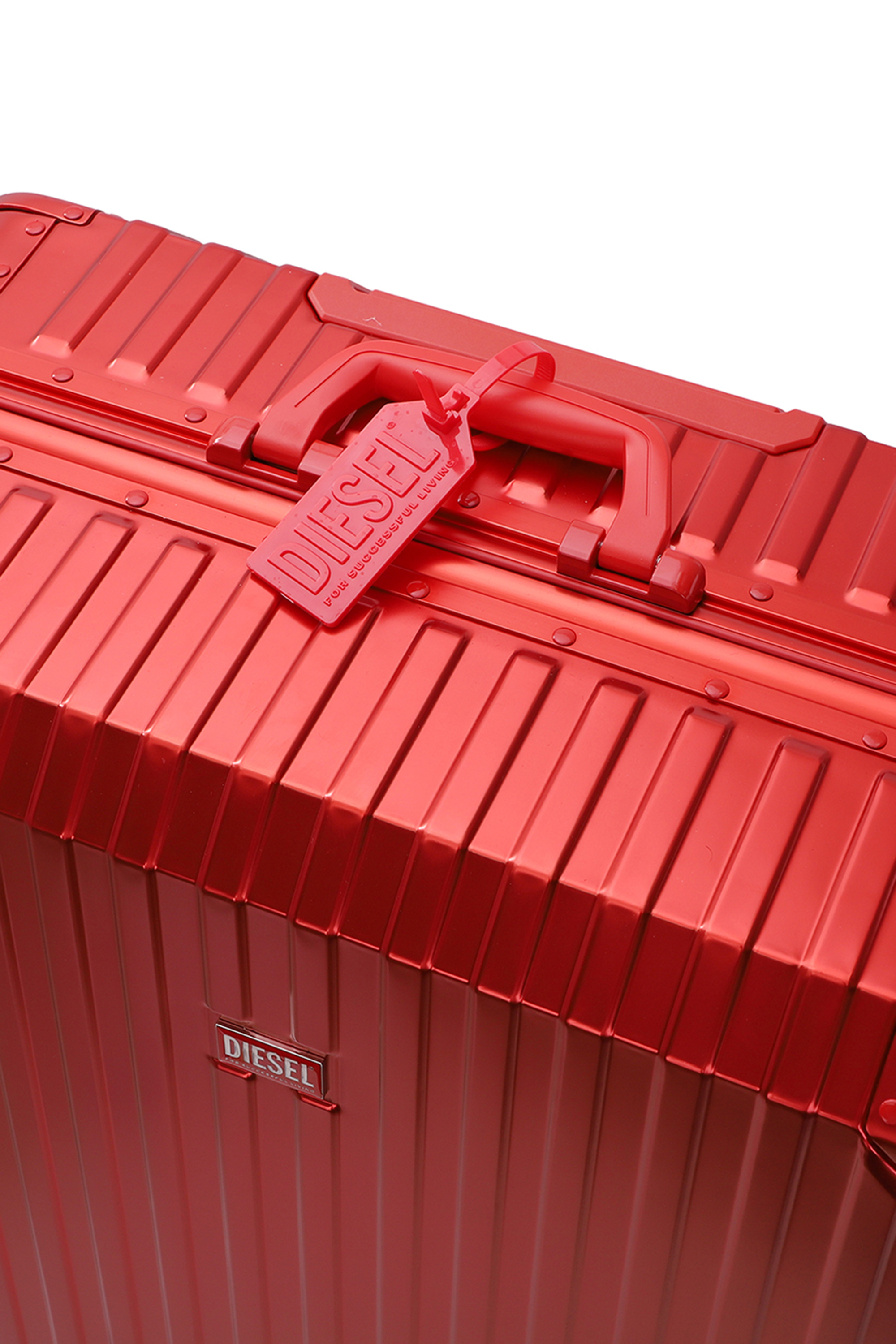Diesel - DIESEL ALUMINUM TROLLEY- DSL002, Unisex's Aluminum suitcase size L in Red - 2