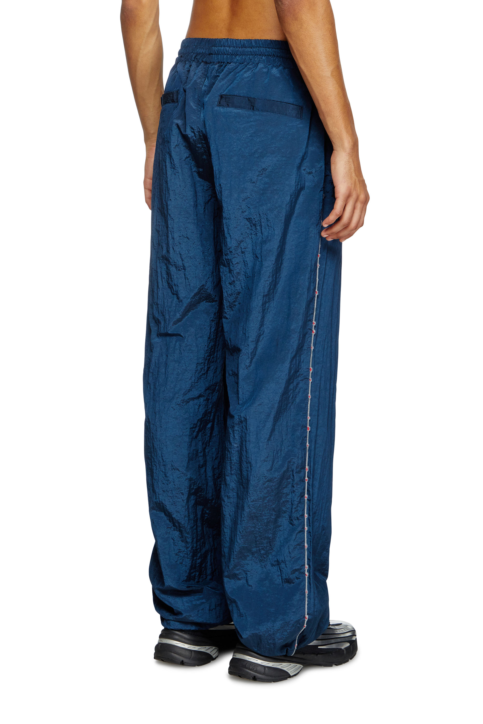 Diesel - P-ANTHEIT, Man's Track pants with distressed piping in Blue - 3