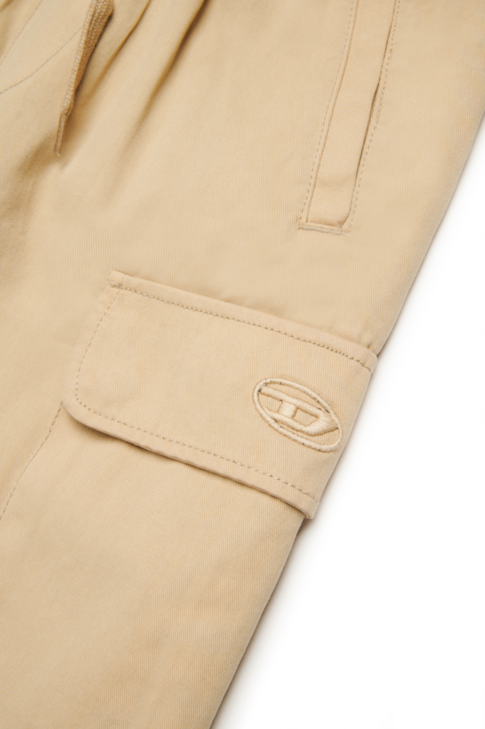 Diesel - PARGYMSHORT, Man's Cargo shorts in cotton gabardine in Light Brown - 4