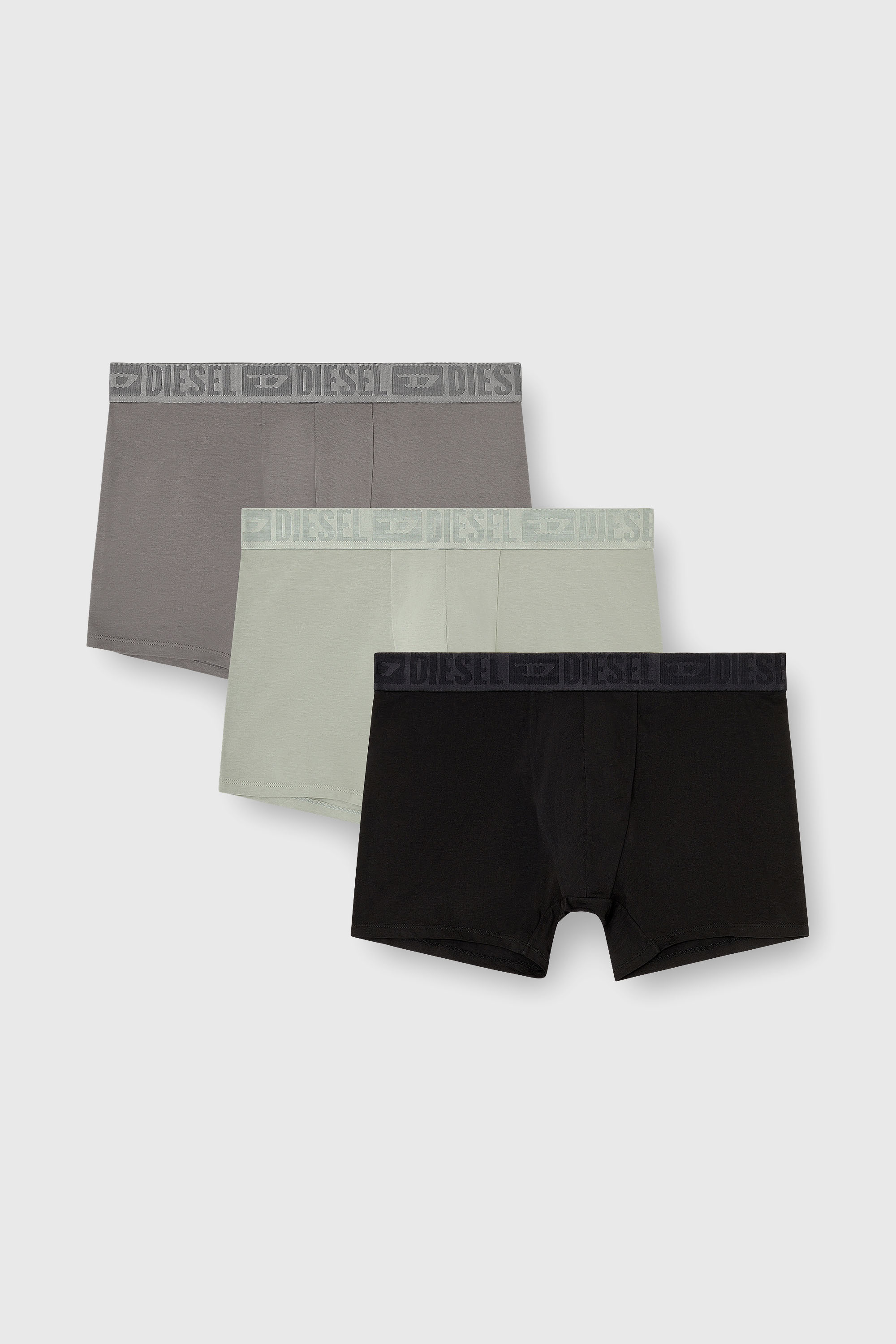 Diesel - SEBASTIAN-D-CORE-3PACK, Man's Three-pack boxer briefs in stretch cotton in Black/Grey - 2