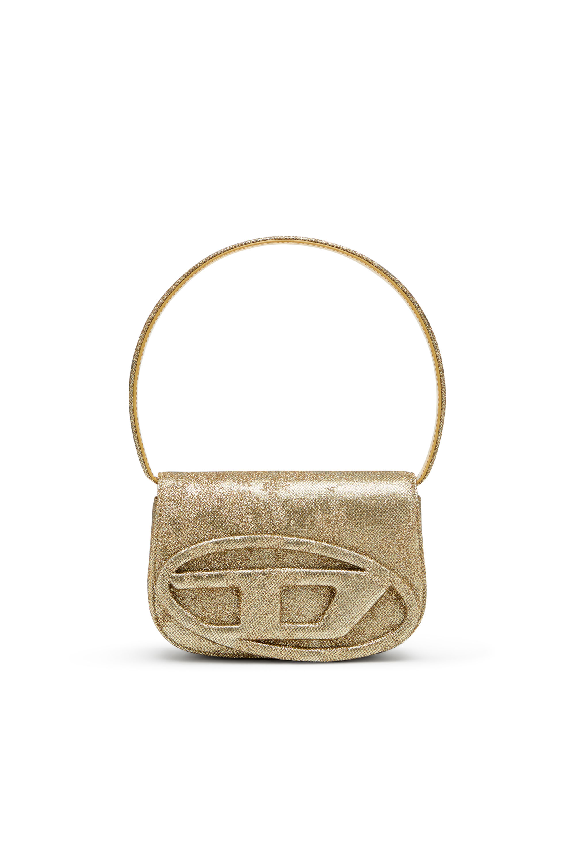 Diesel - 1DR, Woman's 1DR-Iconic 1DR bag in glitter-camo Lurex in Gold - 1