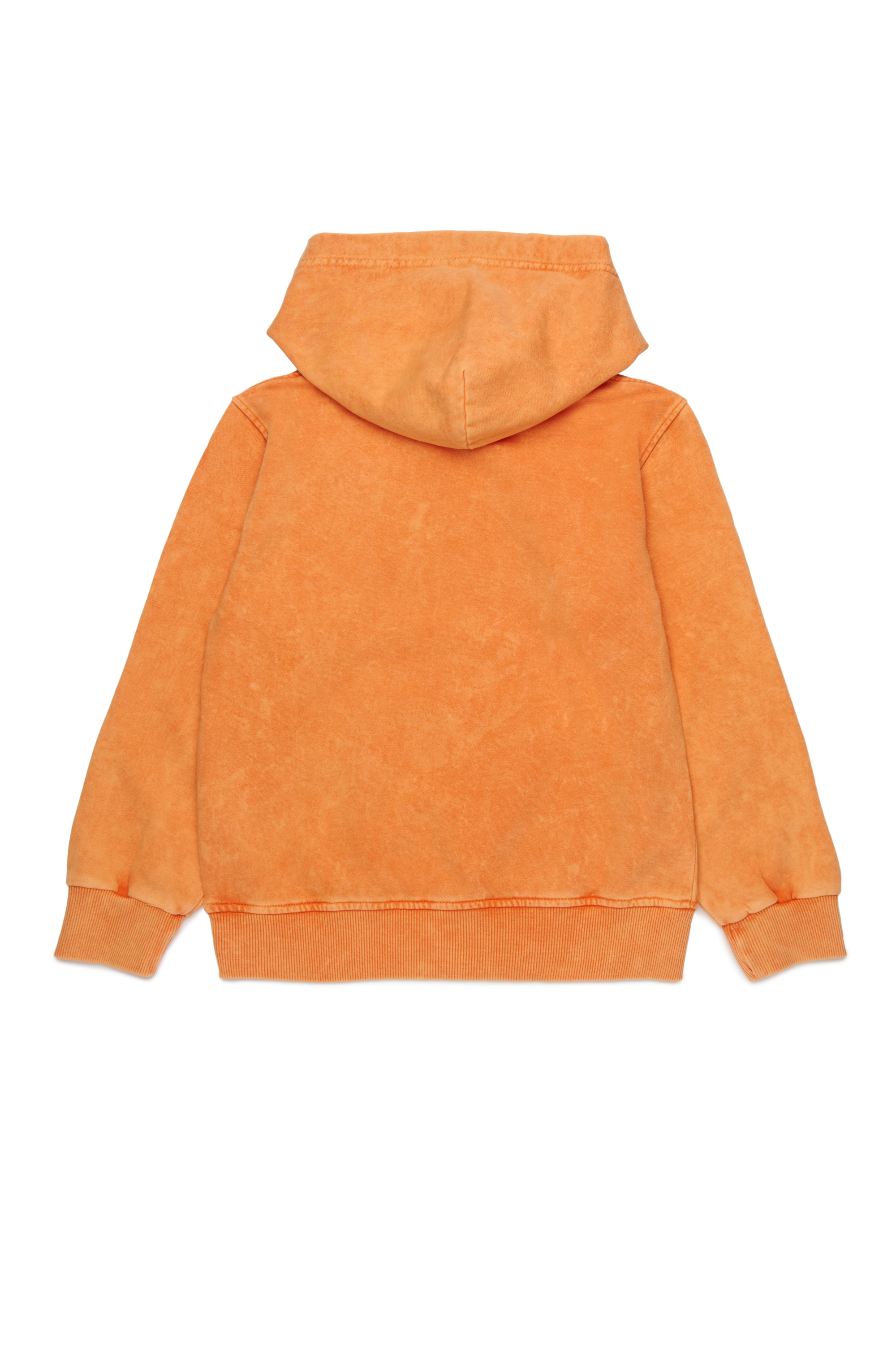 Diesel - SPRIDHOOD OVER, Man's Marbled hoodie with logo graphic in Orange - 2