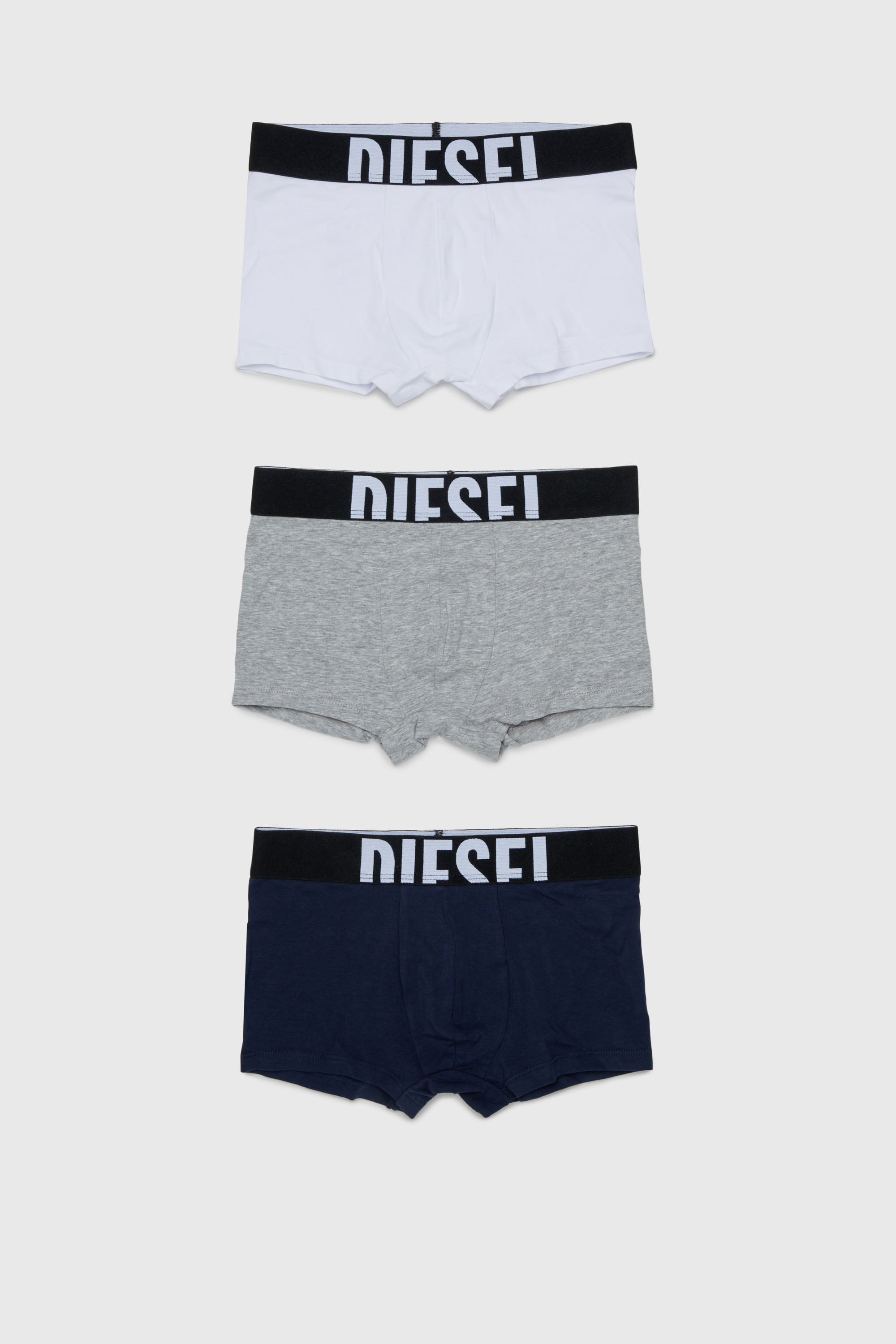 Diesel - UM-UMILLOTRIPACK-DD, Man's 3-pack boxer briefs in stretch cotton in Grey/Black - 1